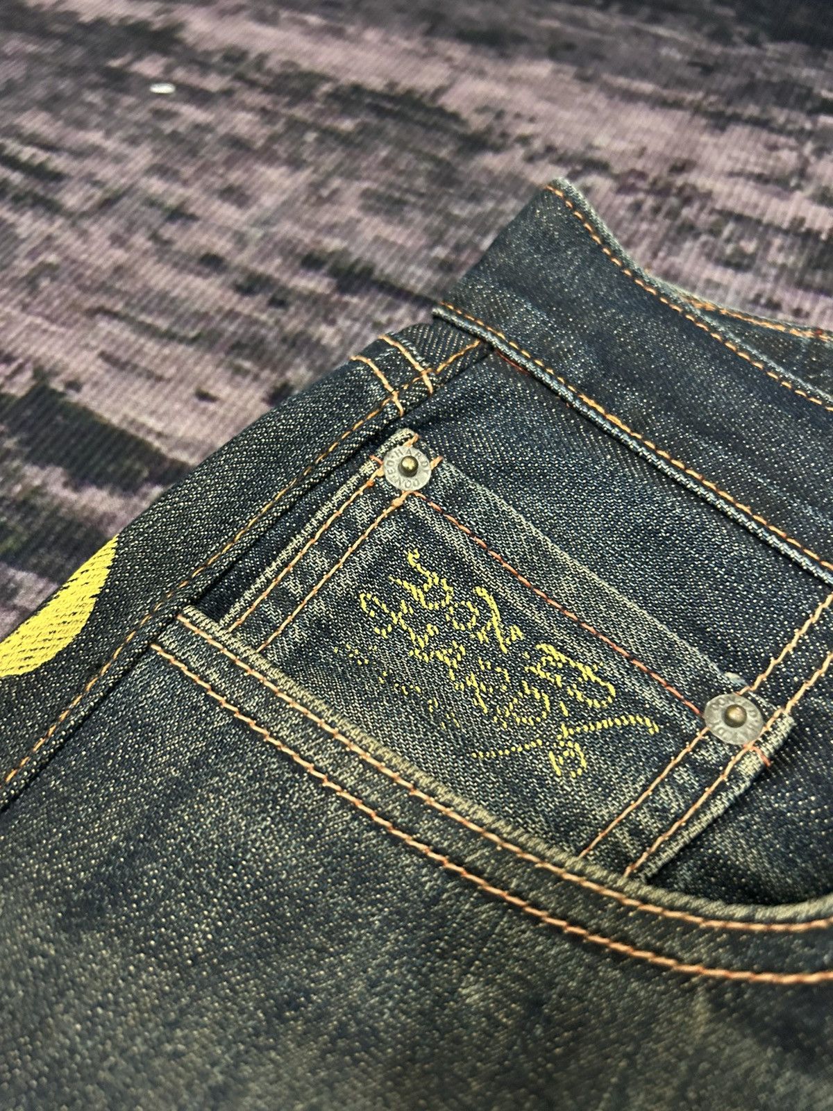 Ed Hardy 2008 Ed Hardy Skull Pocket Back Jeans Size US 38 / EU 54 - 12 Thumbnail