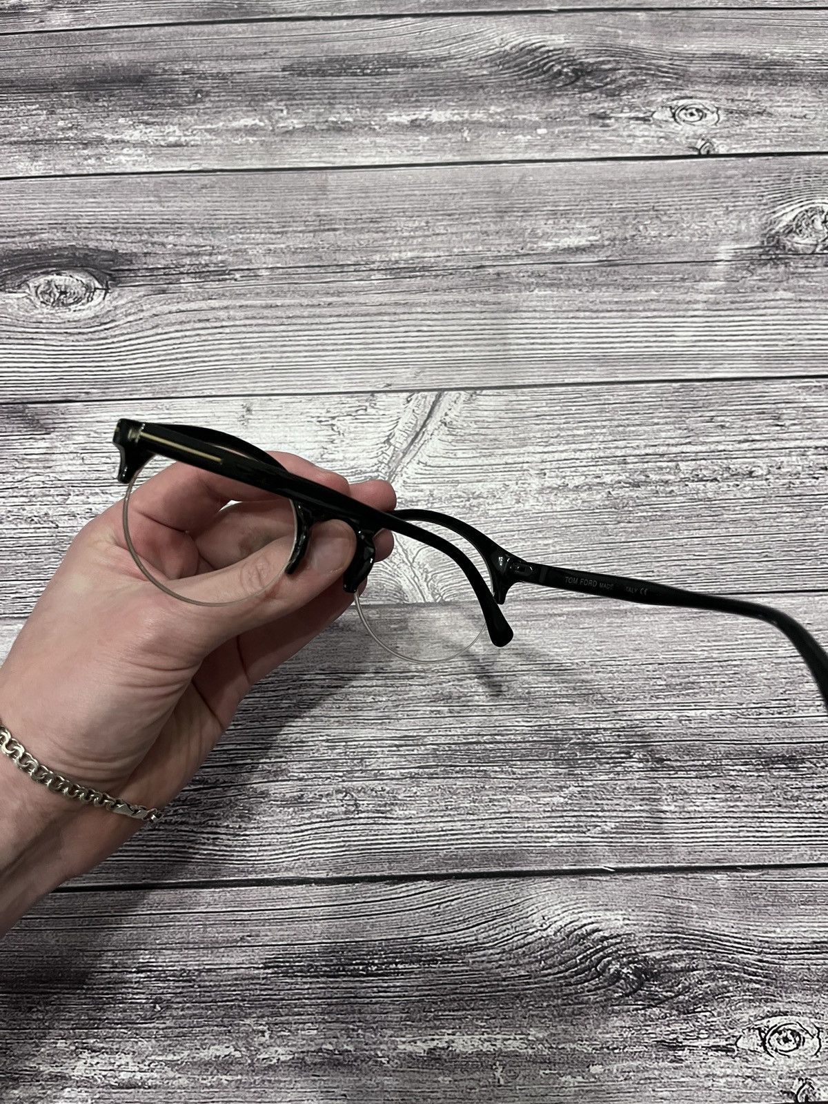 Tom Ford Tom Ford Black Round Optical Glasses Frame Size ONE SIZE - 7 Thumbnail