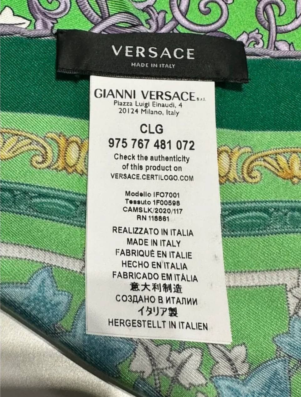 Versace Versace Silk Scarf Medusa logo Abstract New Size ONE SIZE - 11 Thumbnail