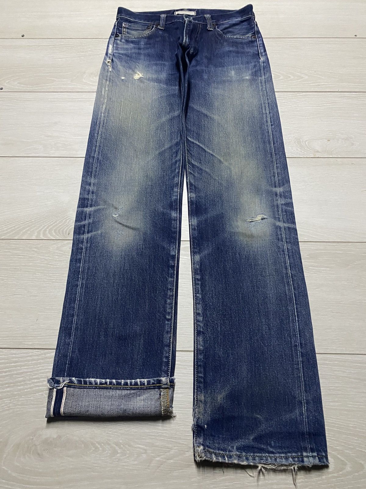 Japanese Brand Vintagw Japanese Uniqlo Selvedge Mud Wash Straight Fit Jeans Size US 28 / EU 44 - 1 Thumbnail