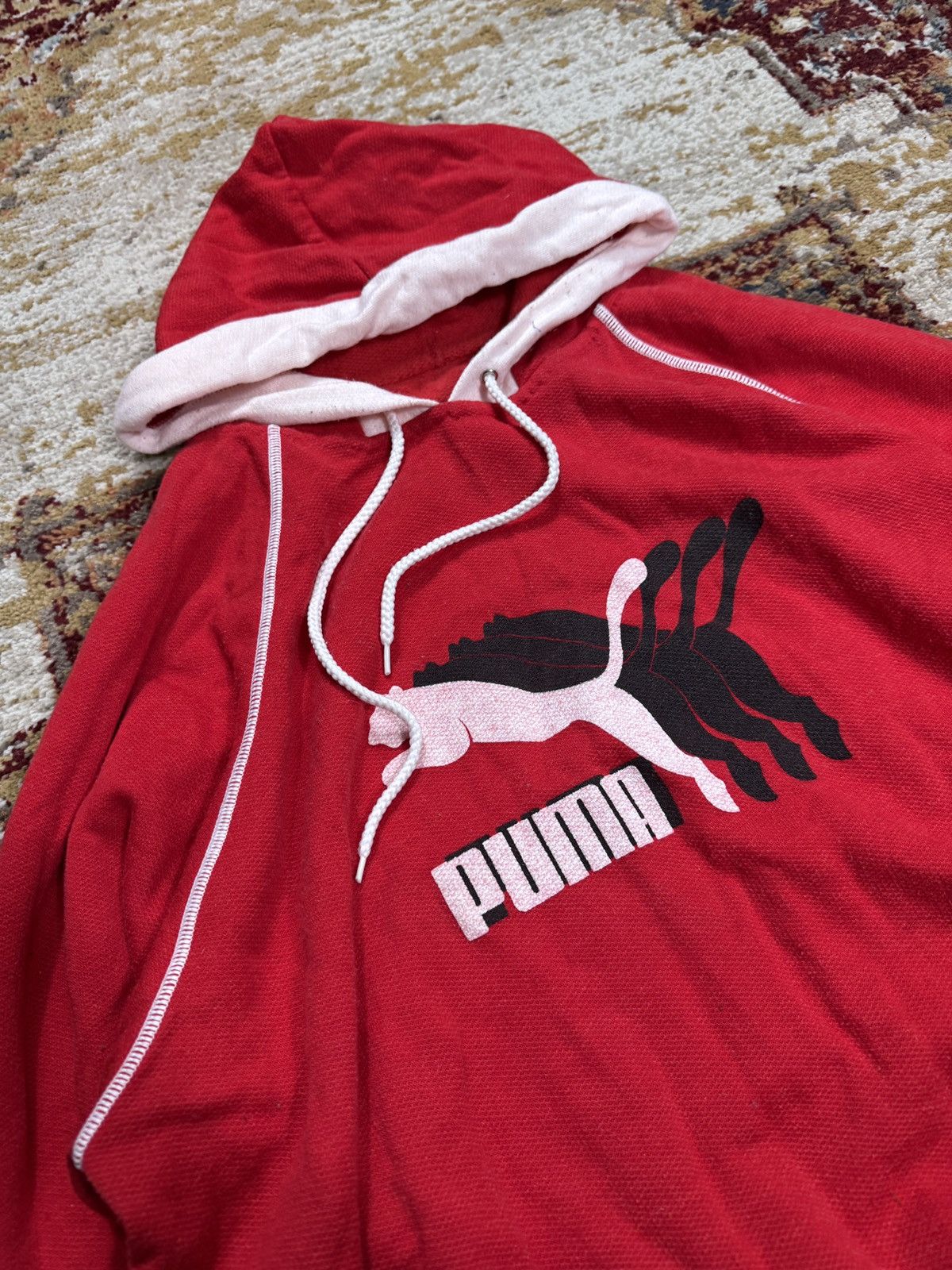Puma 80s Puma Boxy Hoodie Vintage Cropped Like Adidas Nike Size US M / EU 48-50 / 2 - 2 Thumbnail