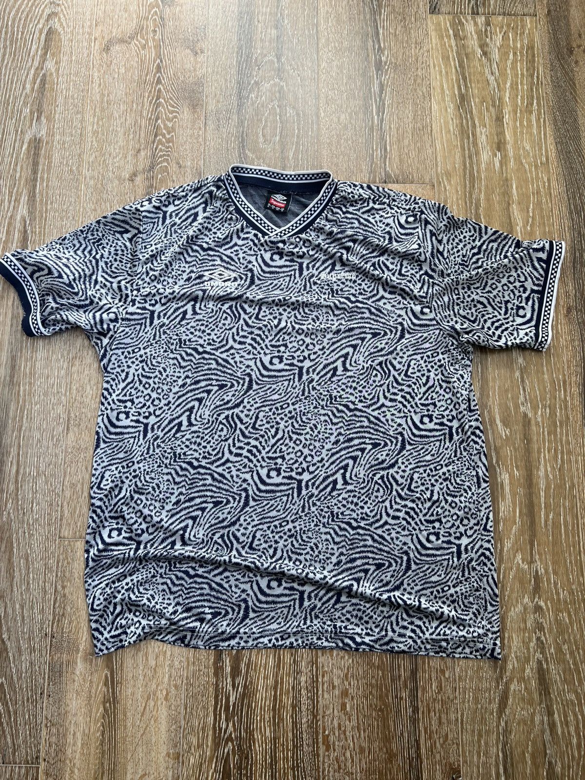 Supreme umbro jacquard animal print soccer jersey