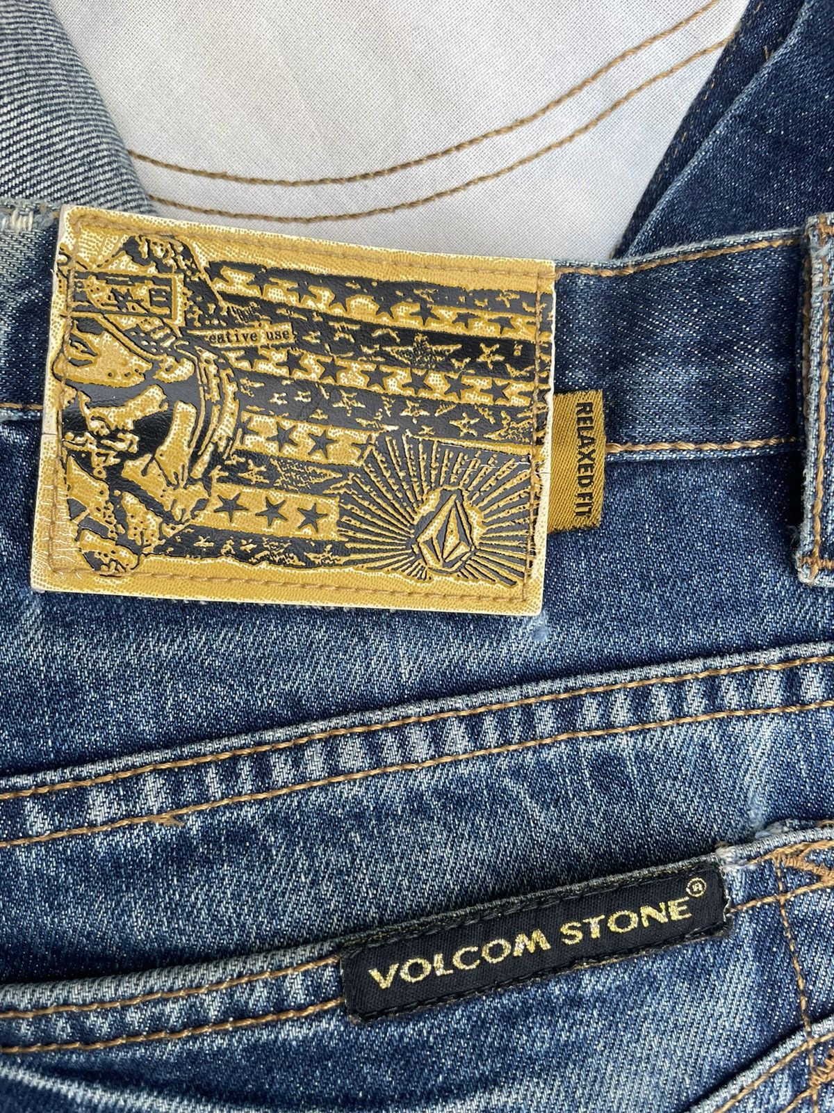 Volcom Volcom Stone Baggy Distresed Denim Size US 35 - 13 Thumbnail