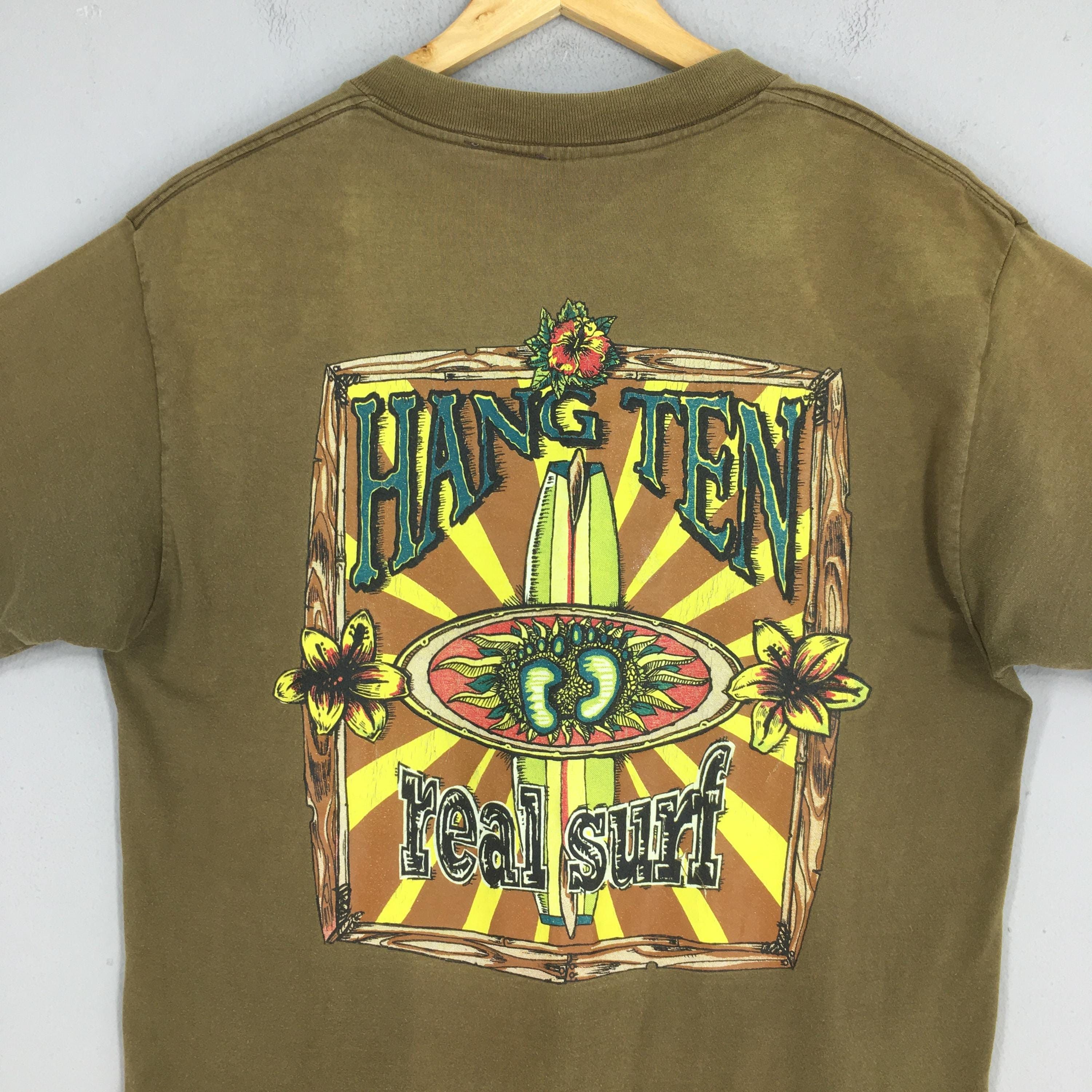 Hang Ten Vintage 90s Hang Ten Surfing Footprint T shirt Large Size US L / EU 52-54 / 3 - 2 Thumbnail