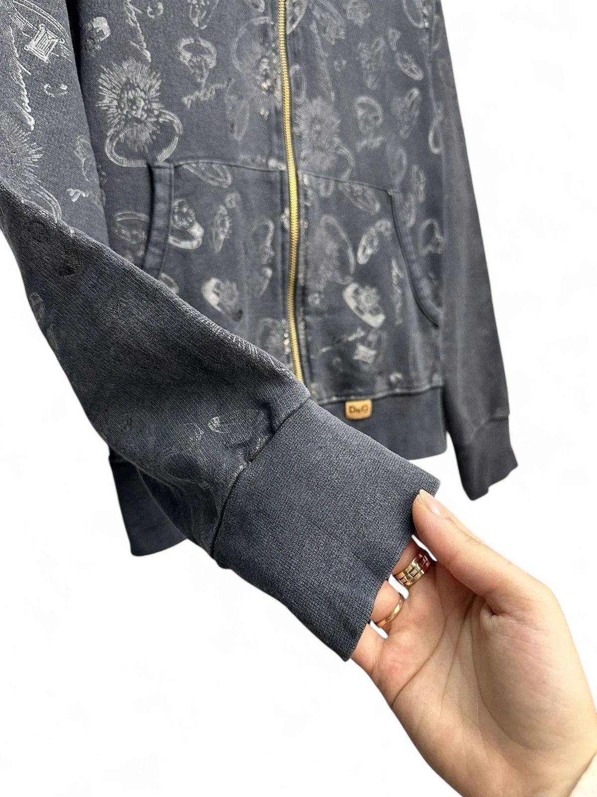 Japanese Brand Dolce&Gabbana BlackOversized Hoodie Vintage Streetwear Style Size M / US 6-8 / IT 42-44 - 4 Thumbnail