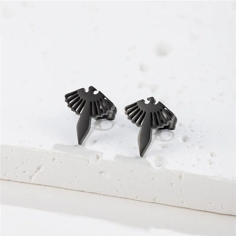 Jewelry Phoenix Stud Earrings Charm Earring Gift Size ONE SIZE - 1 Preview