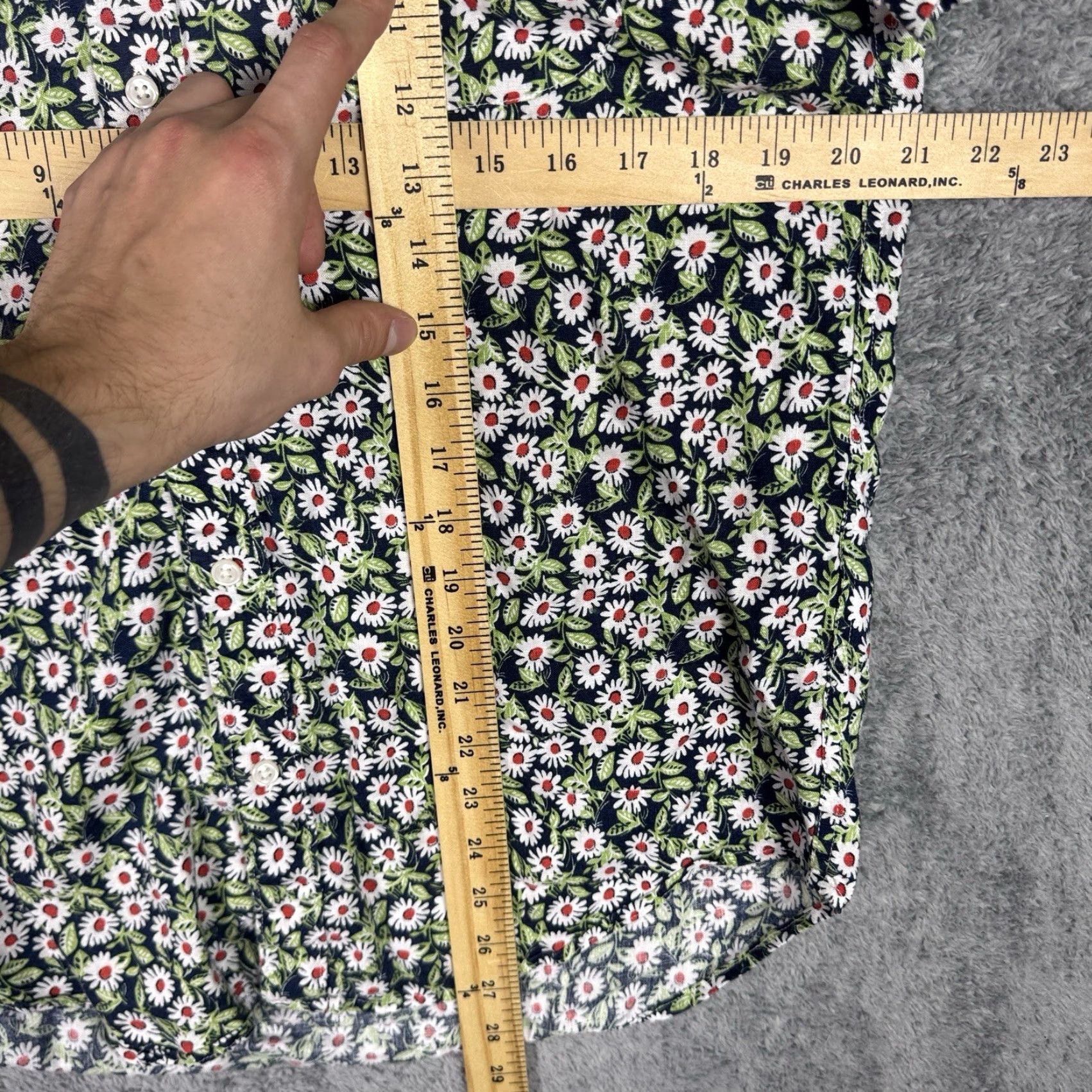 J.Crew J.CREW Linen Shirt Mens M Floral Print Button-Up Classic Fit Summer Casual Shirt Size US M / EU 48-50 / 2 - 5 Thumbnail