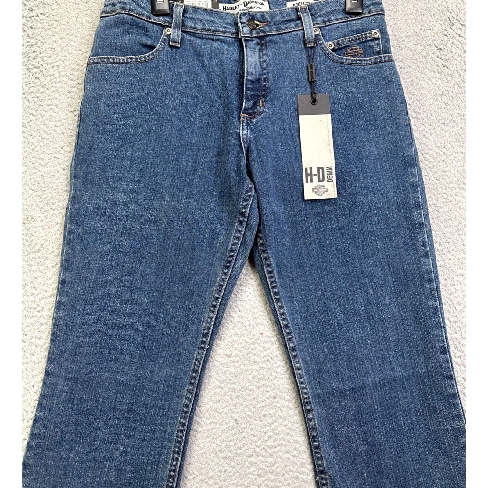 Harley Davidson Harley-Davidson Jeans Women 8 Petite H-D Denim Blue Bootcut Stretch 5 Pocket NEW Jeans Size 30" / US 8 / IT 44 - 3 Thumbnail