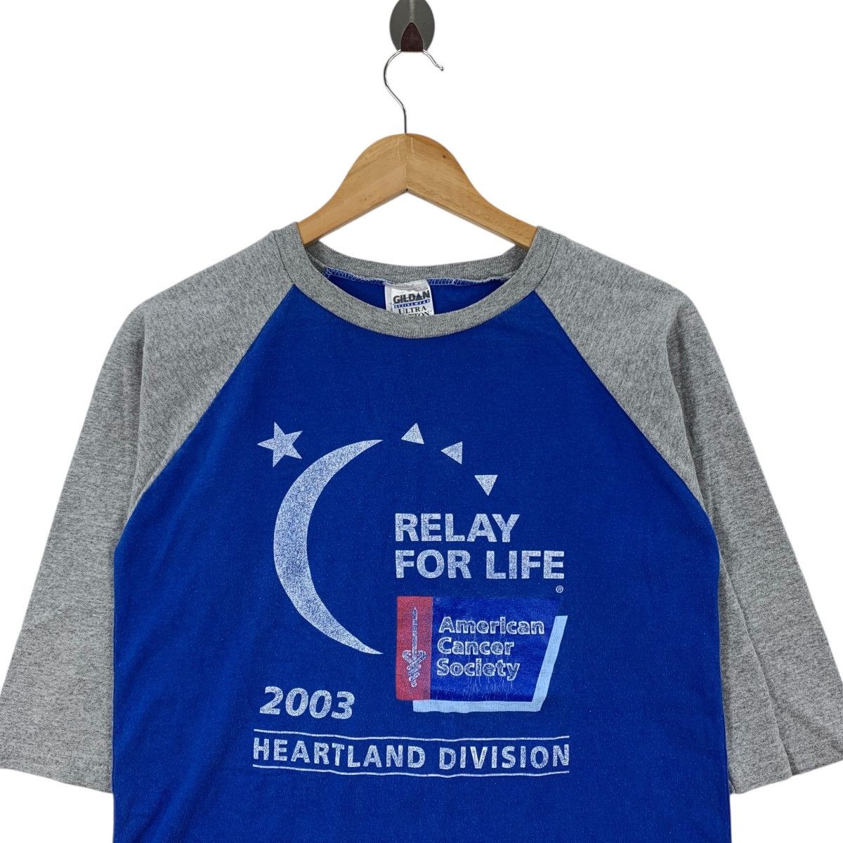 Vintage AMERICAN CANCER SOCIETY 2003 Heartland DivisionRaglan Tshirt Size US XL / EU 56 / 4 - 2 Thumbnail