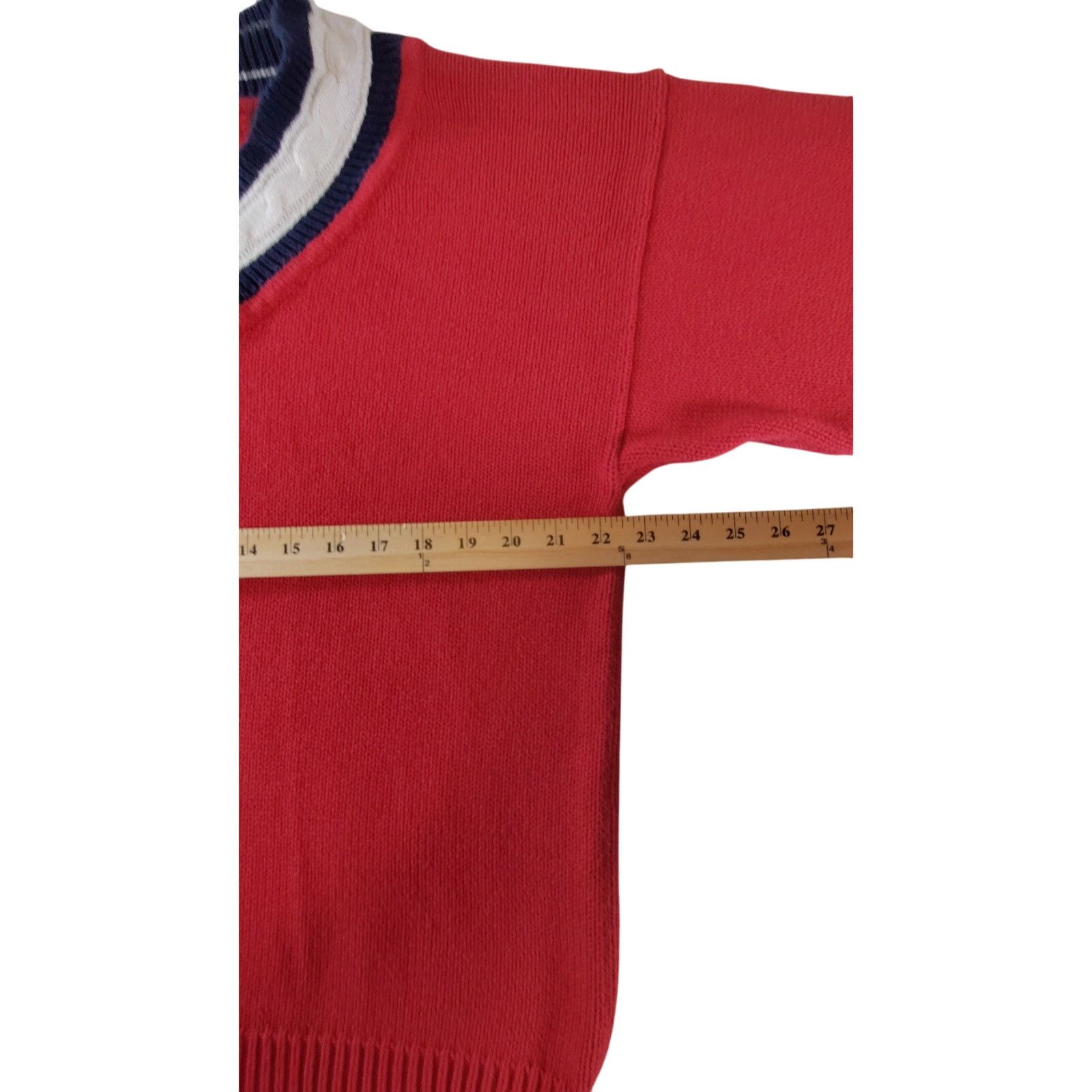 Royal Robbins Rare Vintage Robinsons V Neck Sweater Jumper Red Medium 80s Size US M / EU 48-50 / 2 - 5 Thumbnail