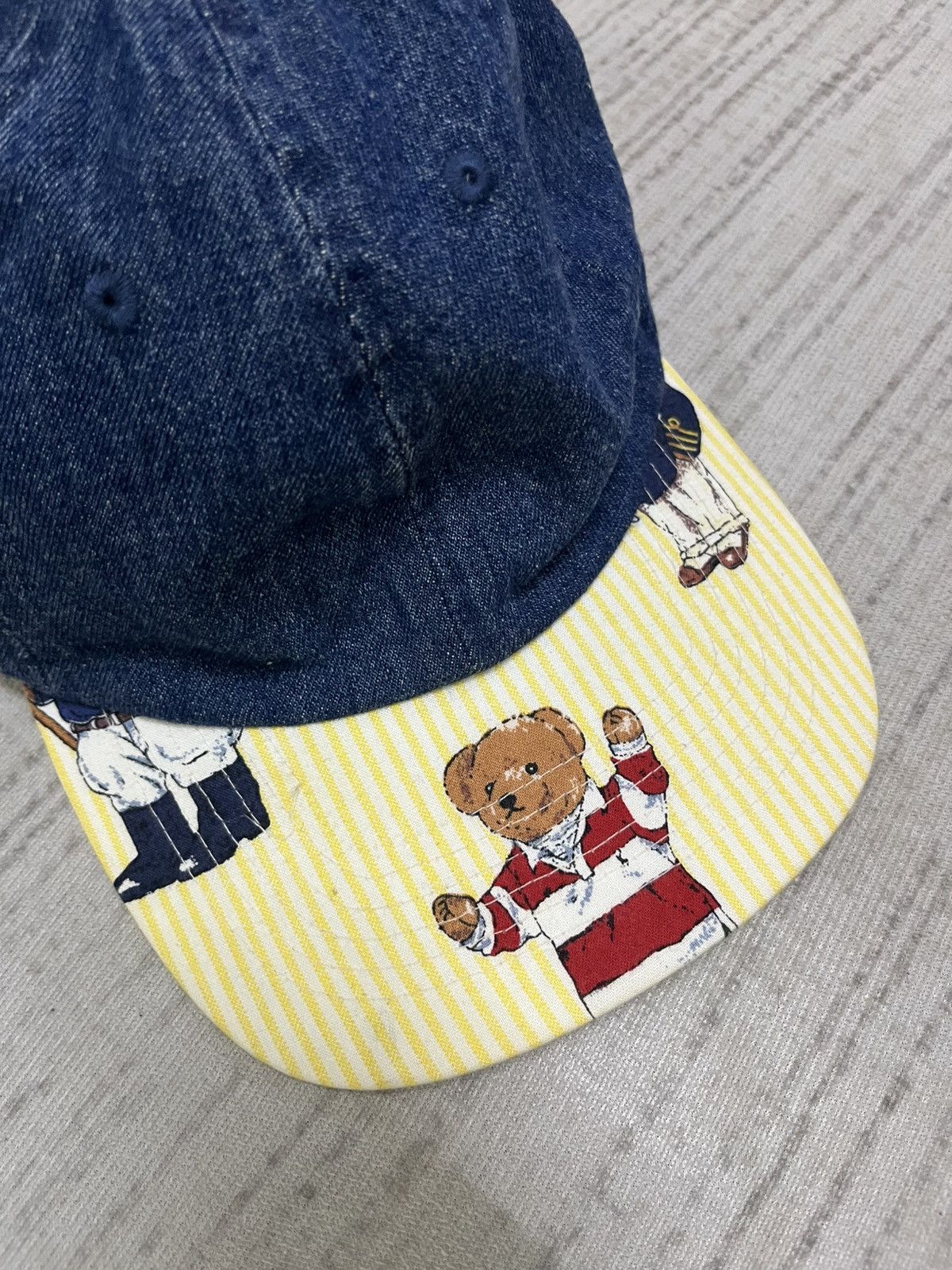 Polo Ralph Lauren Vintage 90s polo ralph lauren bear denim hat Size ONE SIZE - 3 Thumbnail