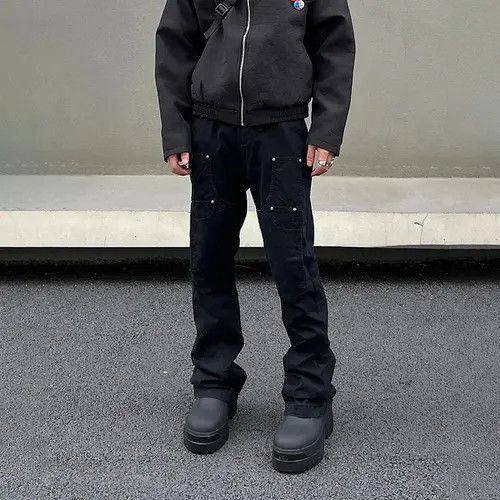 VIBE Black Slim Straight Cargo Pants Size US 32 / EU 48 - 3 Thumbnail