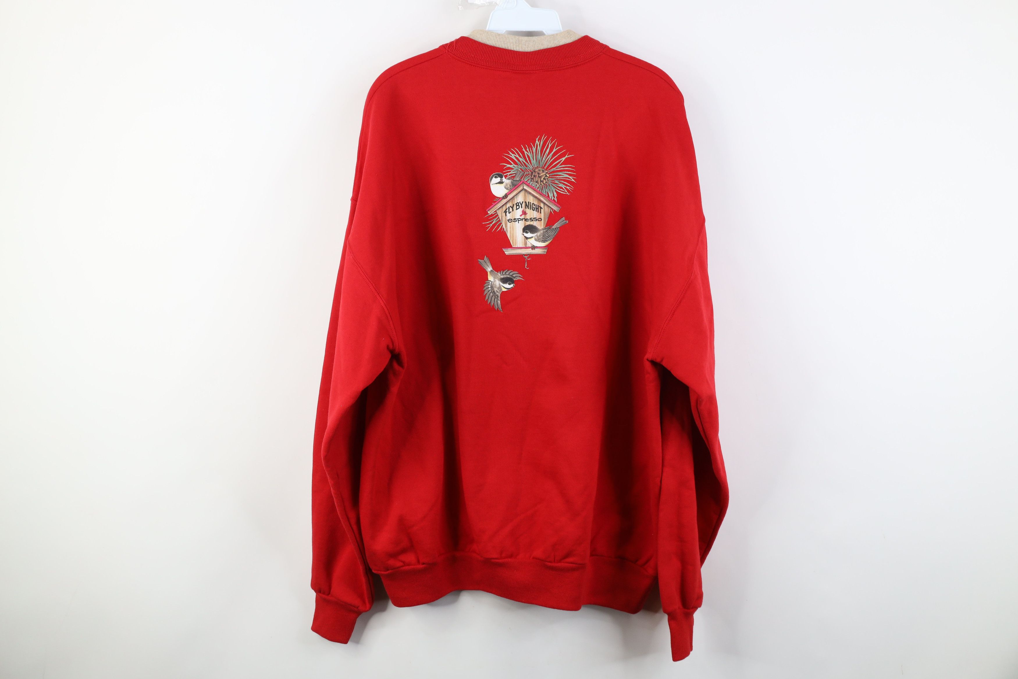 Vintage Deadstock Vintage 90s Christmas Nature Bird Sweatshirt Red Size XL / US 12-14 / IT 48-50 - 13 Thumbnail