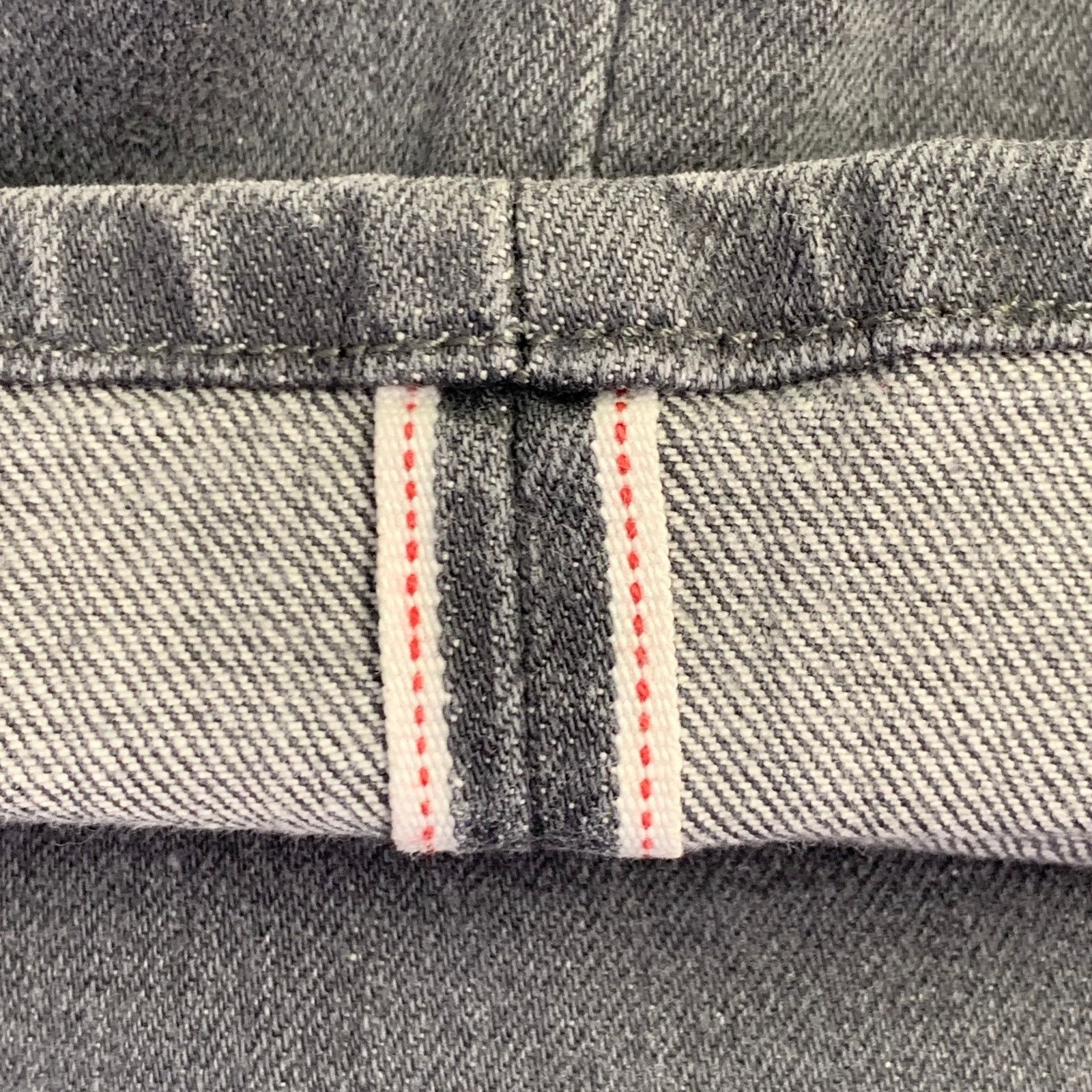 Other Tyler Grey Cotton Blend Selvedge Denim Slim Tapered Jeans Size US 31 - 3 Thumbnail