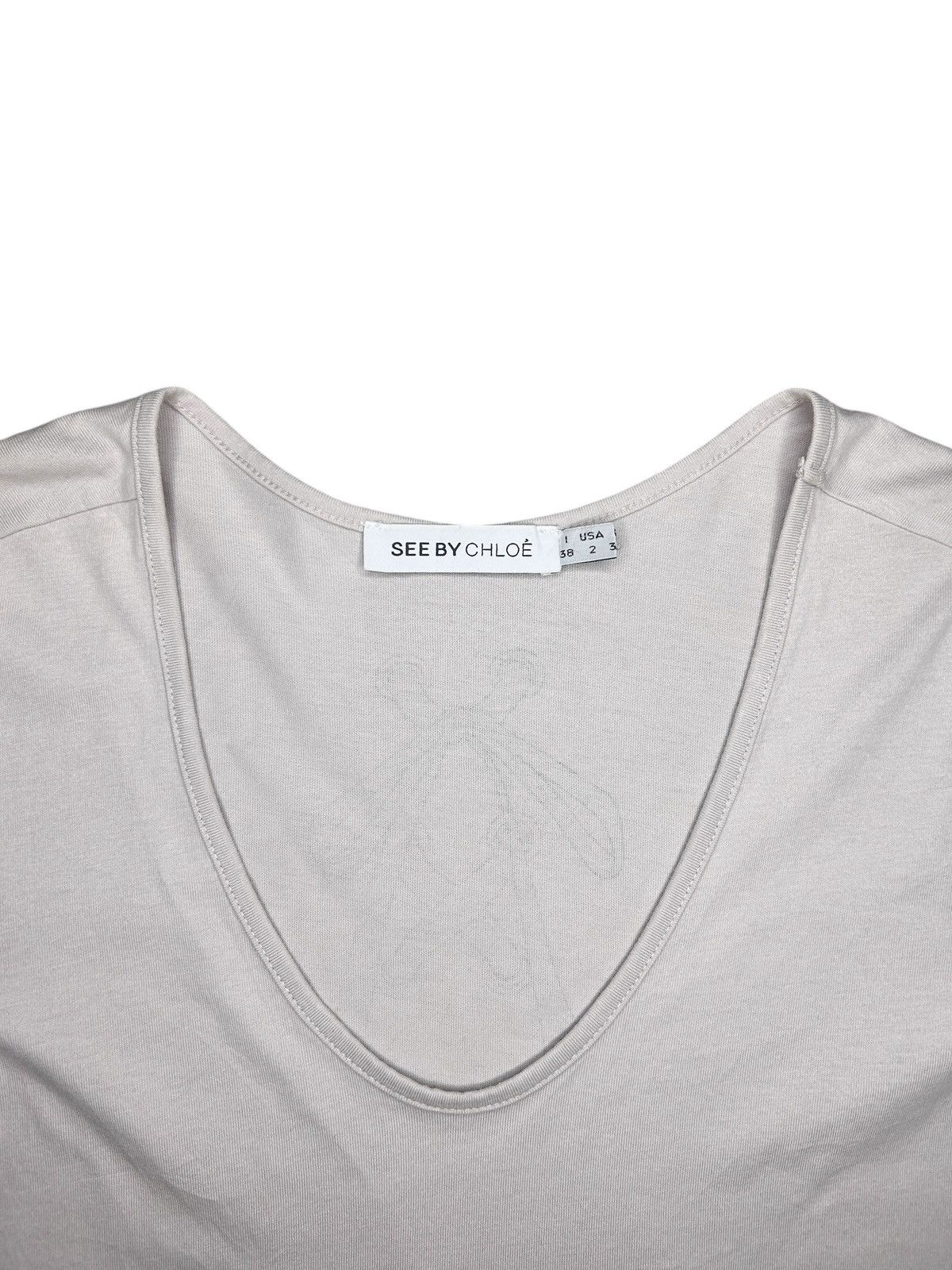 Chloe 00s Lace Print T-Shirt Size XS / US 0-2 / IT 36-38 - 3 Thumbnail