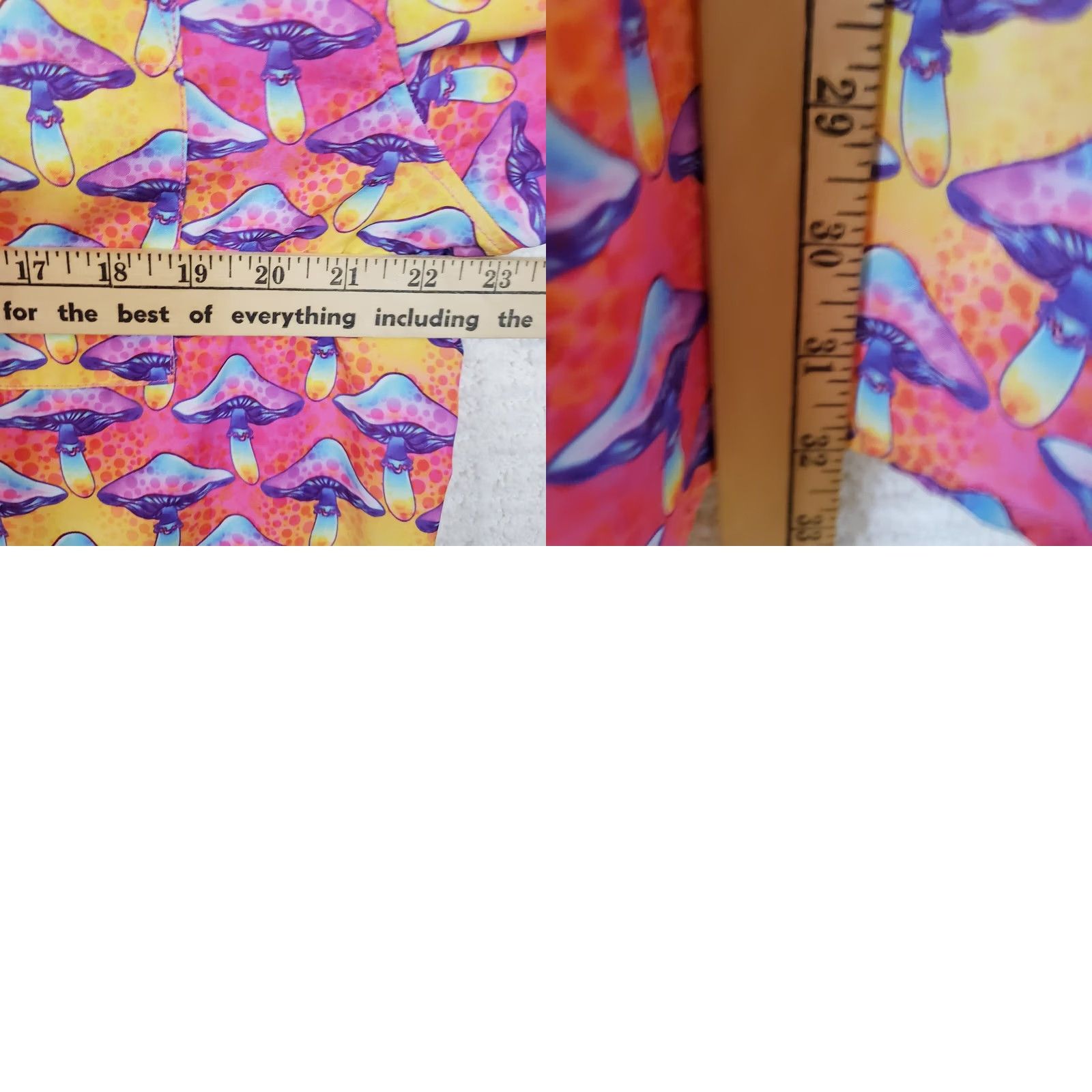 WeSC WeSC Aloha Hawaiian Camp Shirt Mens L Pink Yellow Purple Mushroom Pattern Sweden Size US L / EU 52-54 / 3 - 10 Thumbnail