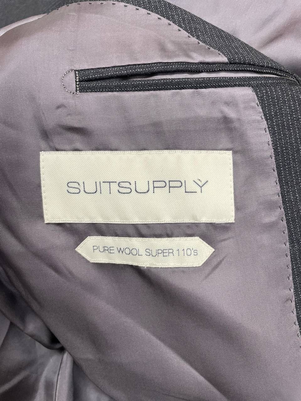 Suitsupply SuitSupply Men Pure Wool Super 110s Blazer Jacket Black Size 40L - 5 Thumbnail