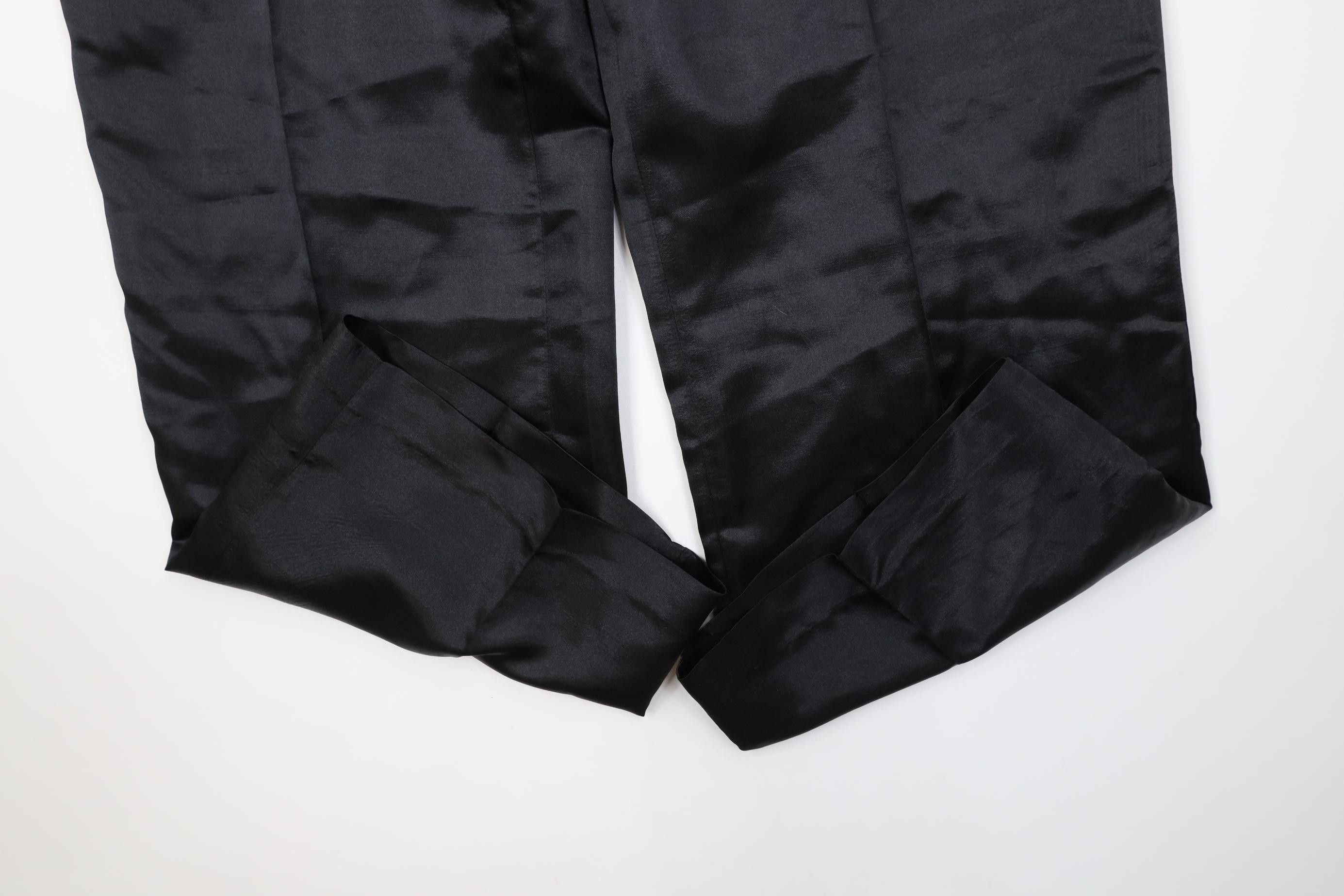 Vintage Vintage 90s Streetwear Polyester Super Wide Leg Pants Black Size 40" / US 18 - 5 Thumbnail
