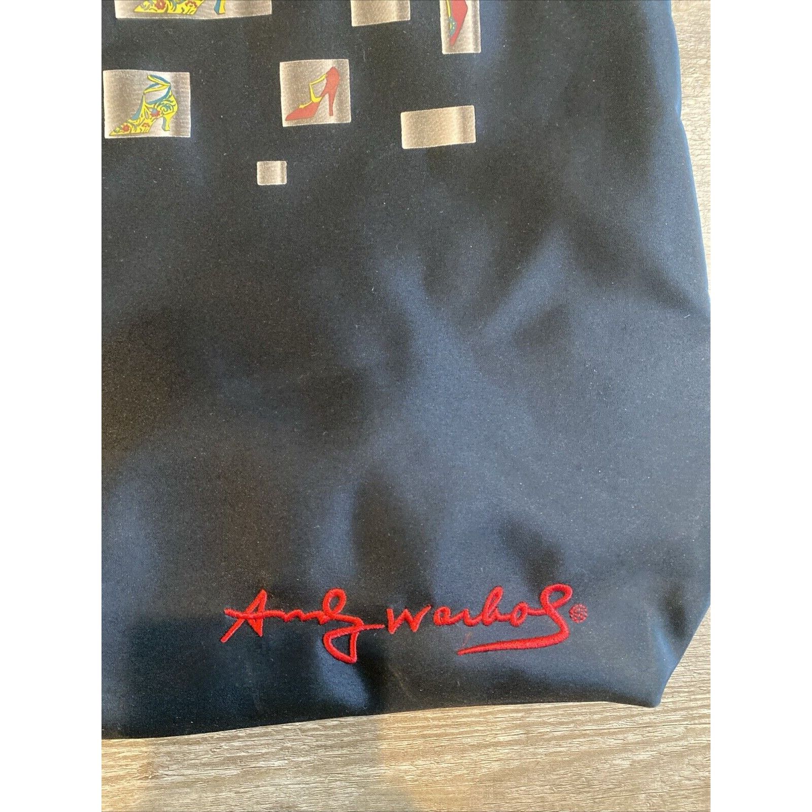 Andy Warhol Andy Warhol Black with a Shoe Theme Tote 13" x 20" Size ONE SIZE - 3 Thumbnail