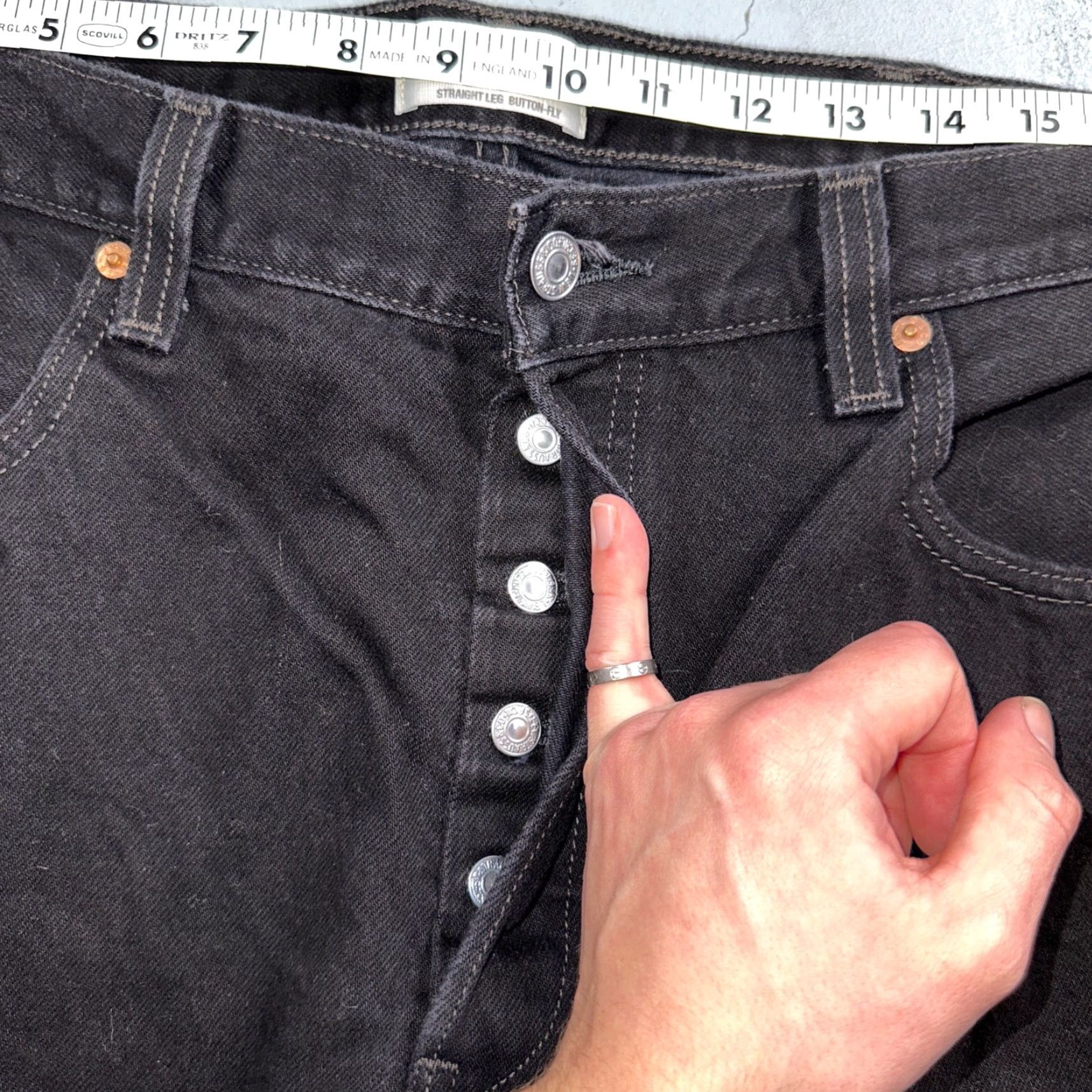 Levi's VINTAGE Levi's 501 Jeans Men 38x30 Black Dark Wash 501 Straight Levi'S 505 90s USA, 38x30? Size US 38 / EU 54 - 7 Thumbnail