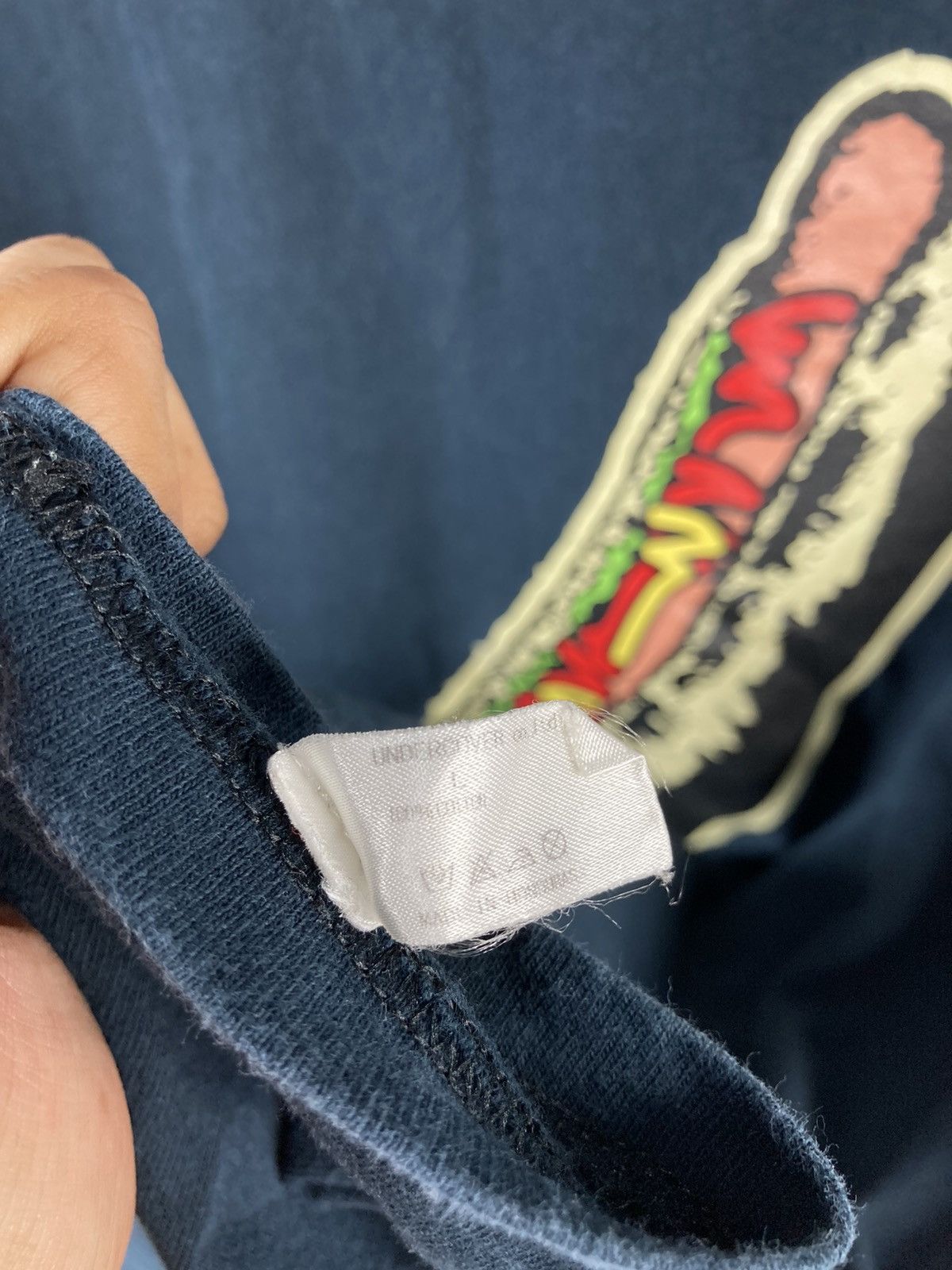 Jun Takahashi × Undercover AW99 Vintage Undercover By Jun Takahashi Hotdog Logo T-Shirt Size US L / EU 52-54 / 3 - 6 Thumbnail