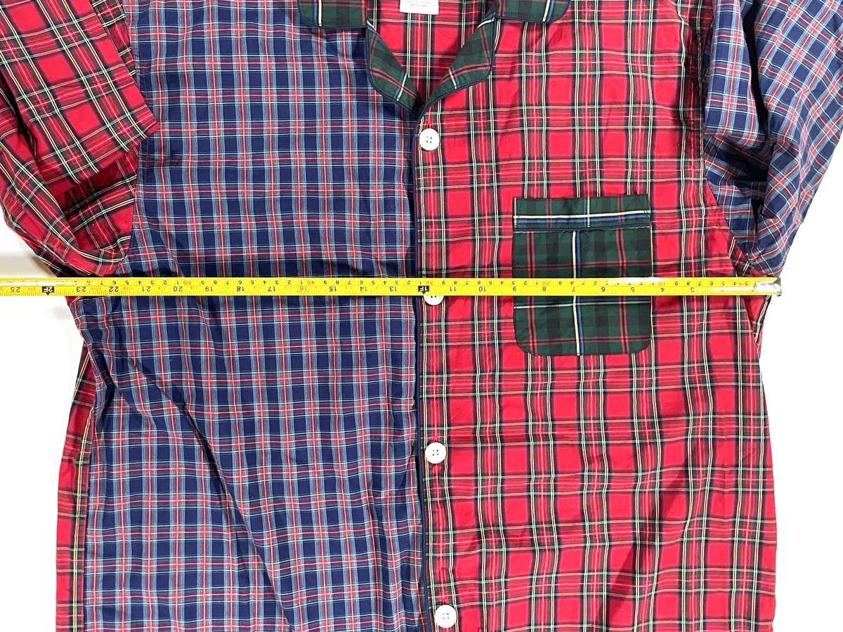 Brooks Brothers Brooks Brothers Patchwork Plaid Pajama Shirt Cotton Mens L Size US L / EU 52-54 / 3 - 6 Thumbnail
