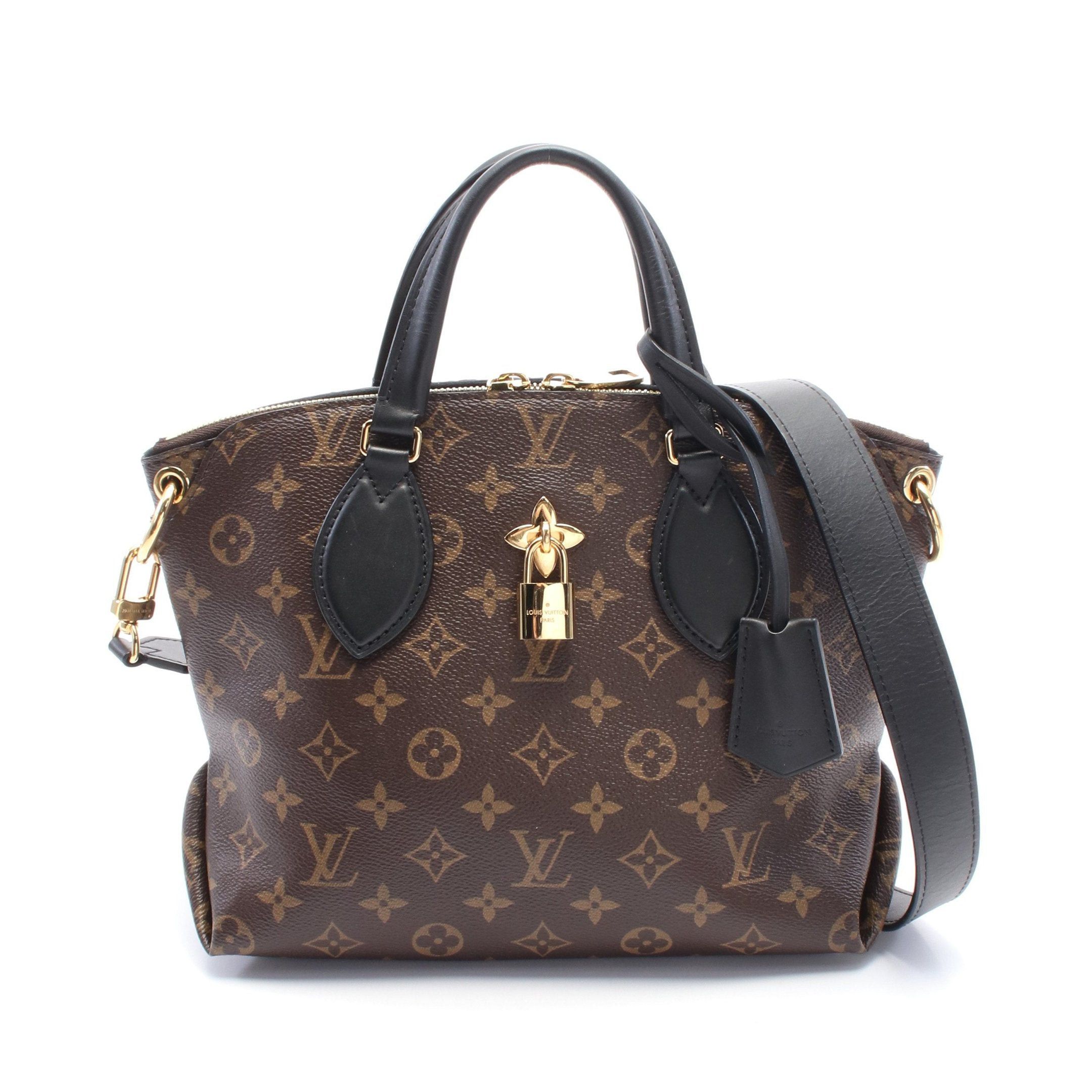 Louis Vuitton Louis Vuitton Flower Zipped Tote Pm Monogram Noir Handbag Bag Leather Brown Black Size ONE SIZE - 1 Thumbnail