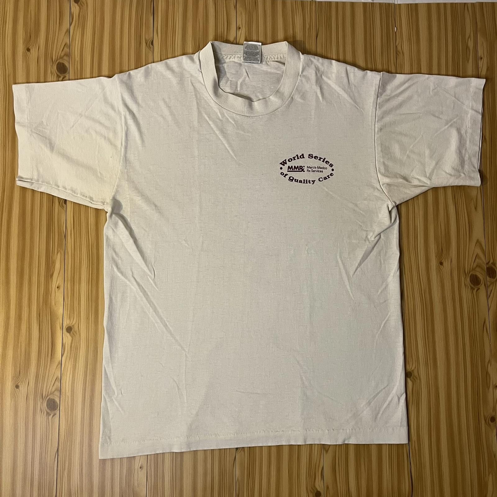 Fruit Of The Loom VTG 90s World Series of Quality Care All-Star Tee Sz Large Size US L / EU 52-54 / 3 - 2 Thumbnail