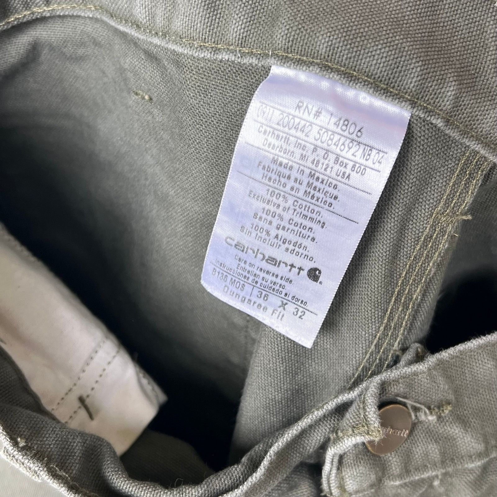 Carhartt × Vintage Carhartt green double knee work wear carpenter pants Size US 34 / EU 50 - 6 Thumbnail