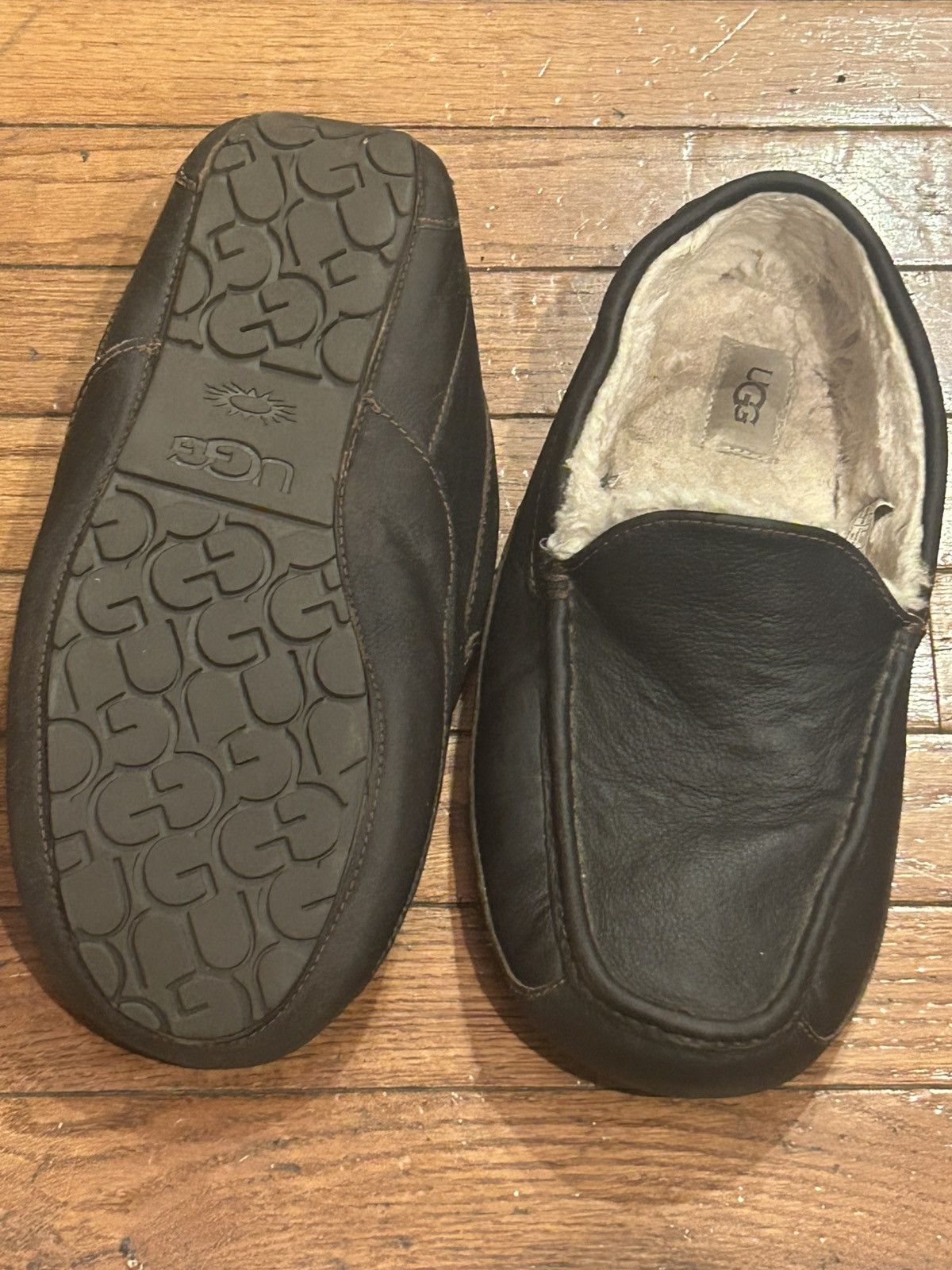 Ugg UGG Ascot Men's Leather Slipper, size 11EEE Size US 11 / EU 44 - 8 Thumbnail