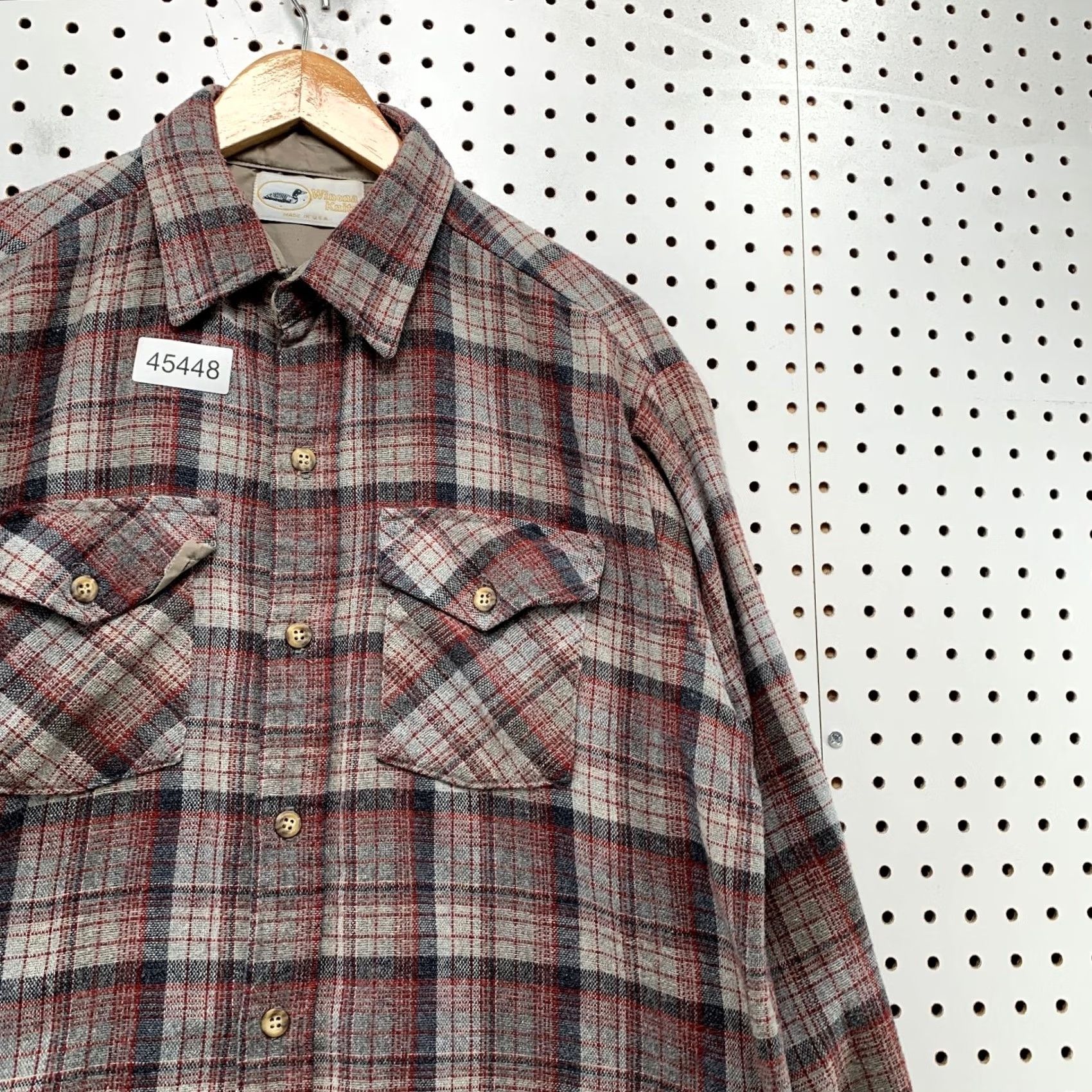 Vintage VINTAGE Winona Knits Shirt Mens Large Red Gray Plaid Button Flannel Outdoors USA Size US L / EU 52-54 / 3 - 5 Thumbnail