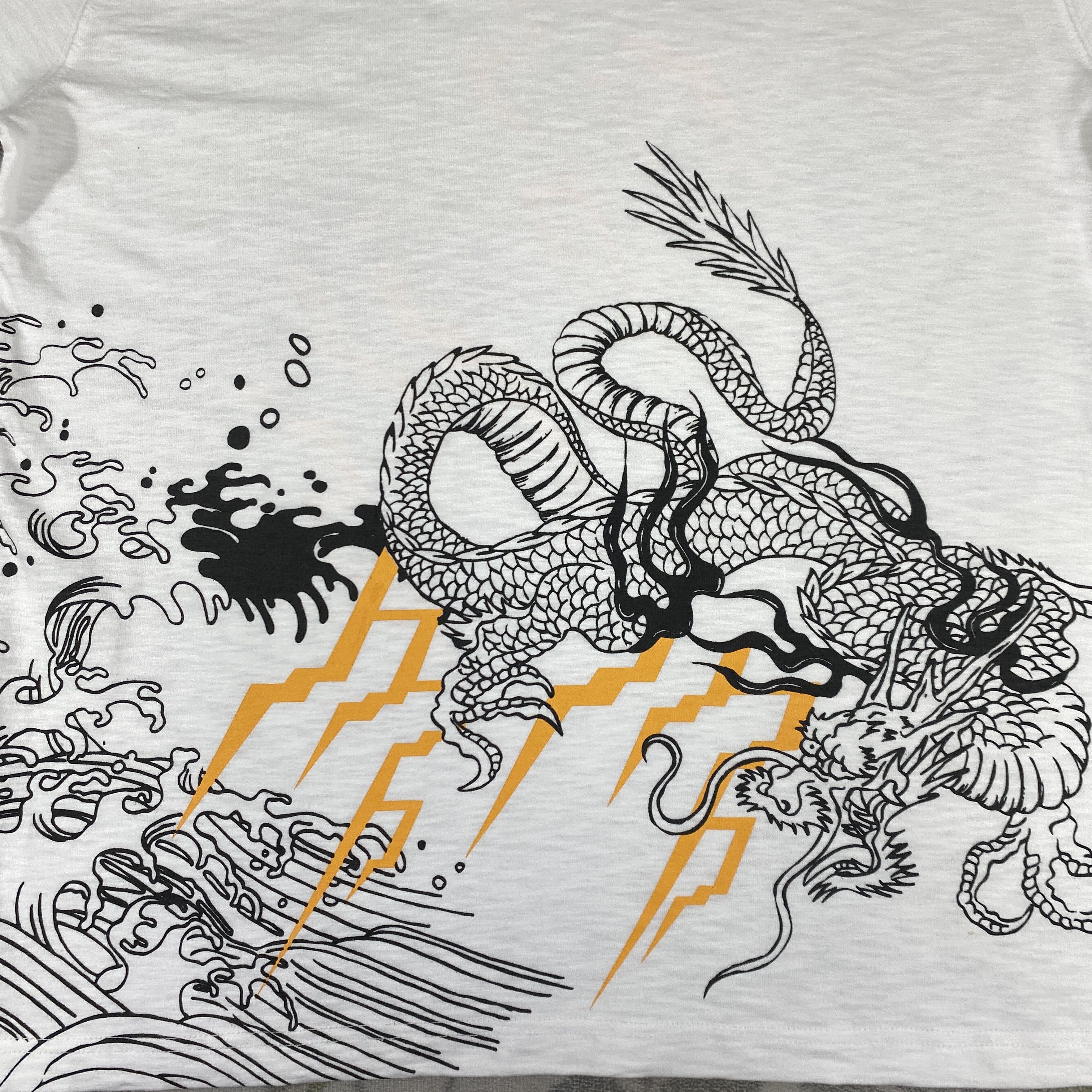 Japanese Brand Sukajan Dragon Over Print Tee Shirt Size L - L061 Size US L / EU 52-54 / 3 - 5 Thumbnail