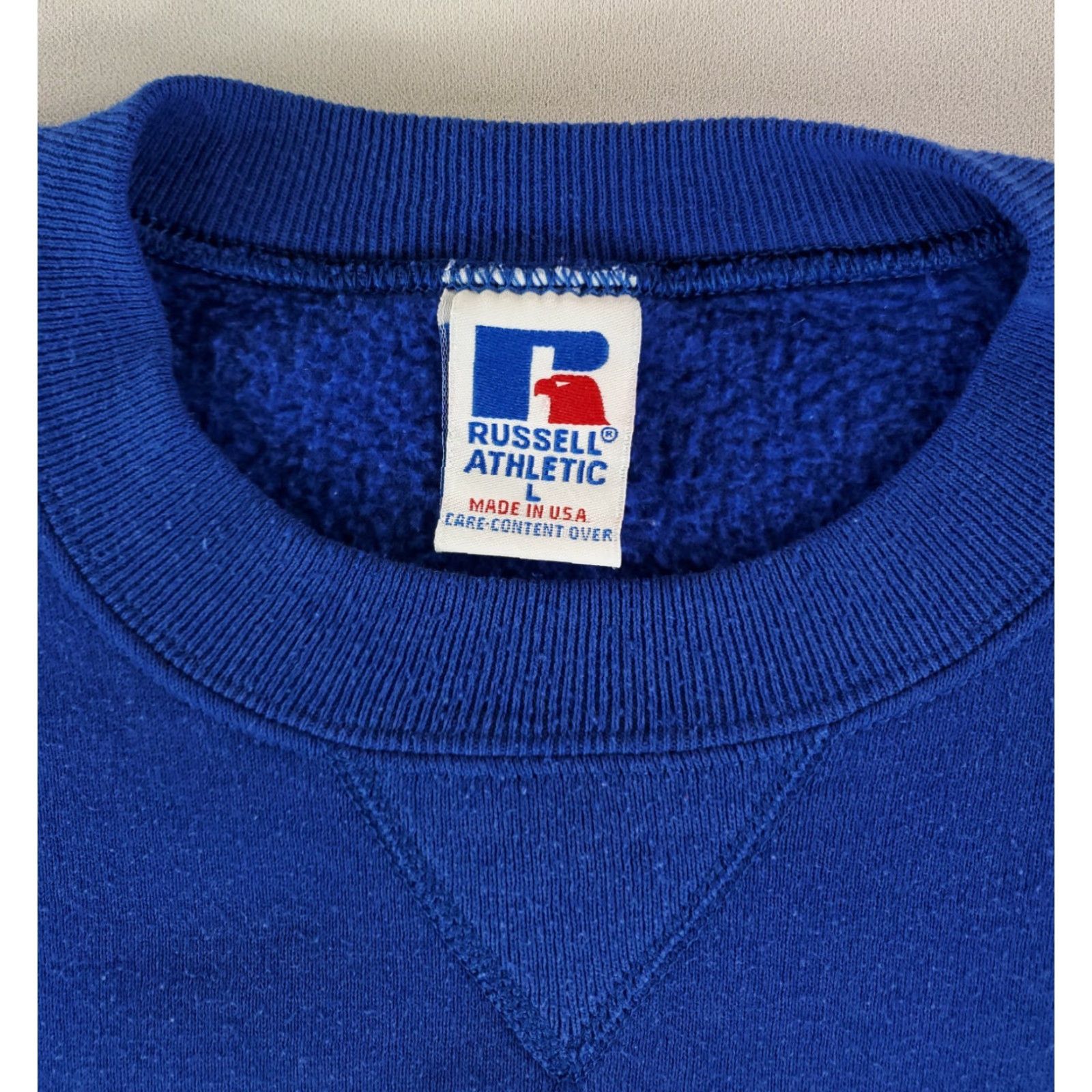 Russell Athletic VINTAGE Russell Athletic Kansas University Crew Neck Sweatshirt Blue Mens L Size US L / EU 52-54 / 3 - 4 Thumbnail