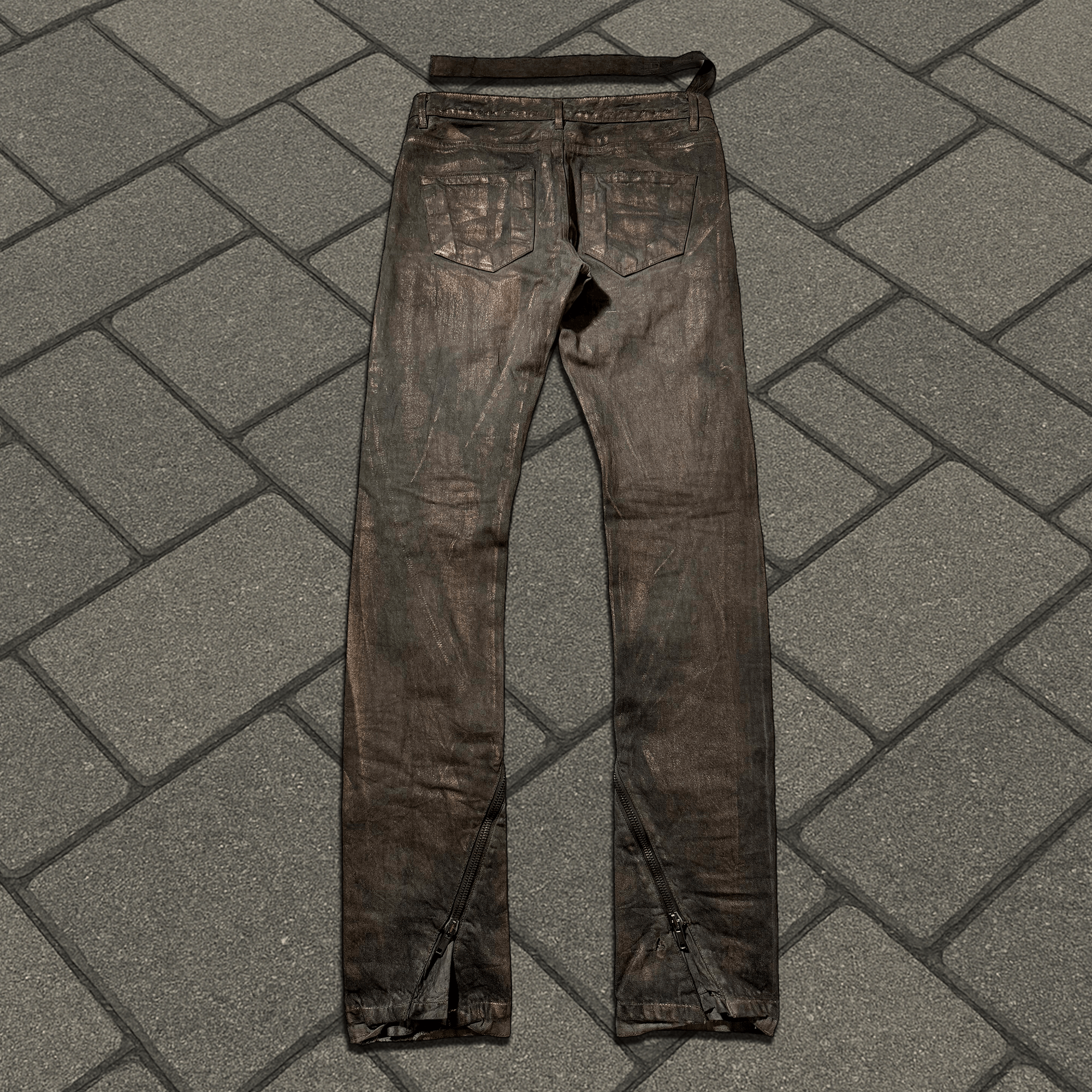 Rick Owens SS09 Rick Owens Gold Wax Strutter Banana Cut Denim Size US 28 / EU 44 - 6 Thumbnail
