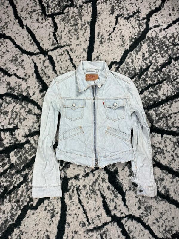 Levi's Levis zip baby blue denim jacket katana S Size S / US 4 / IT 40 - 1 Thumbnail