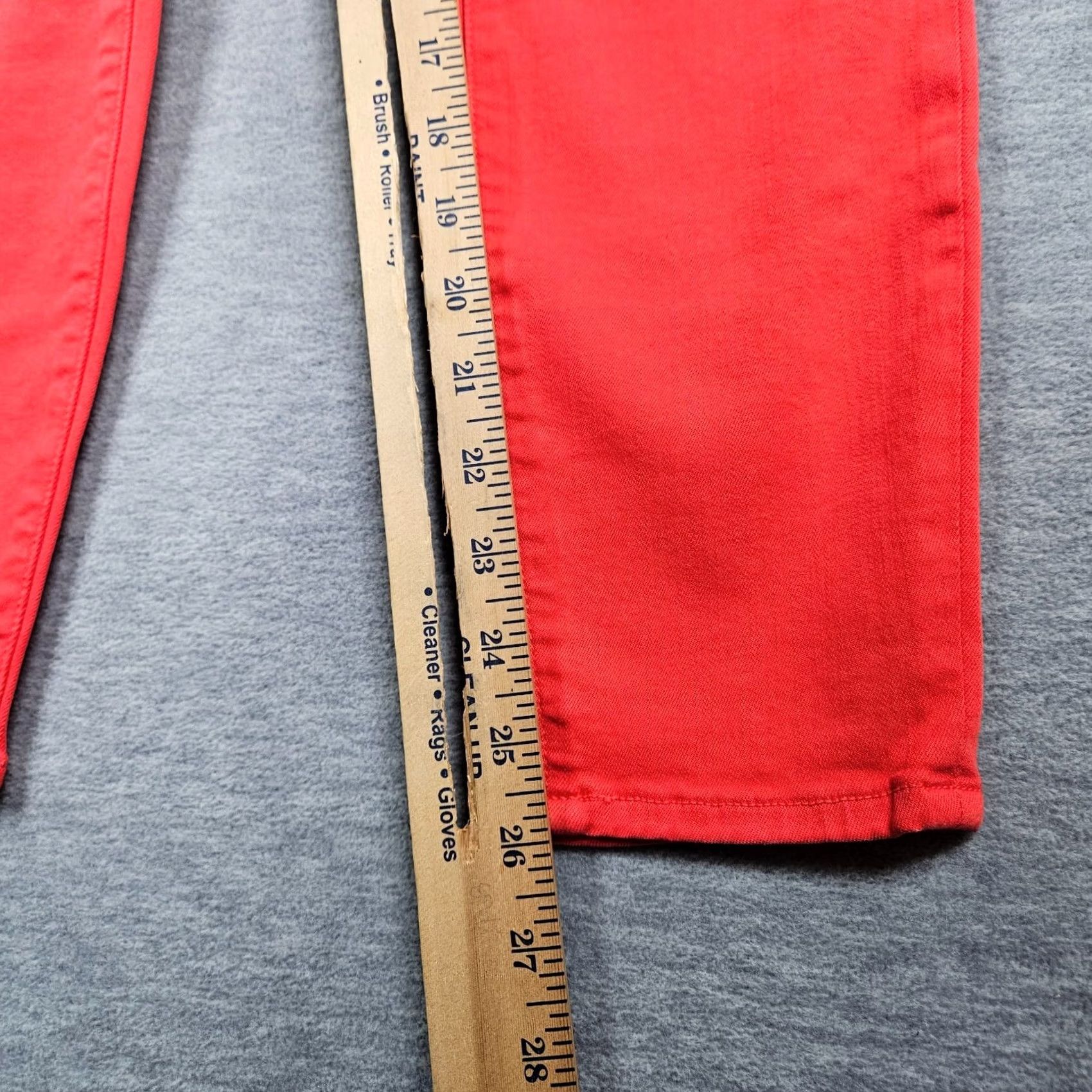 J Brand J.Brand DARK Coral Photo Ready Skinny Crop Low-Rise Slimming Jeans Size 27 NWOT Women Jeans Slimming Dark Coral 27 Womens Size 27" / US 4 / IT 40 - 4 Thumbnail