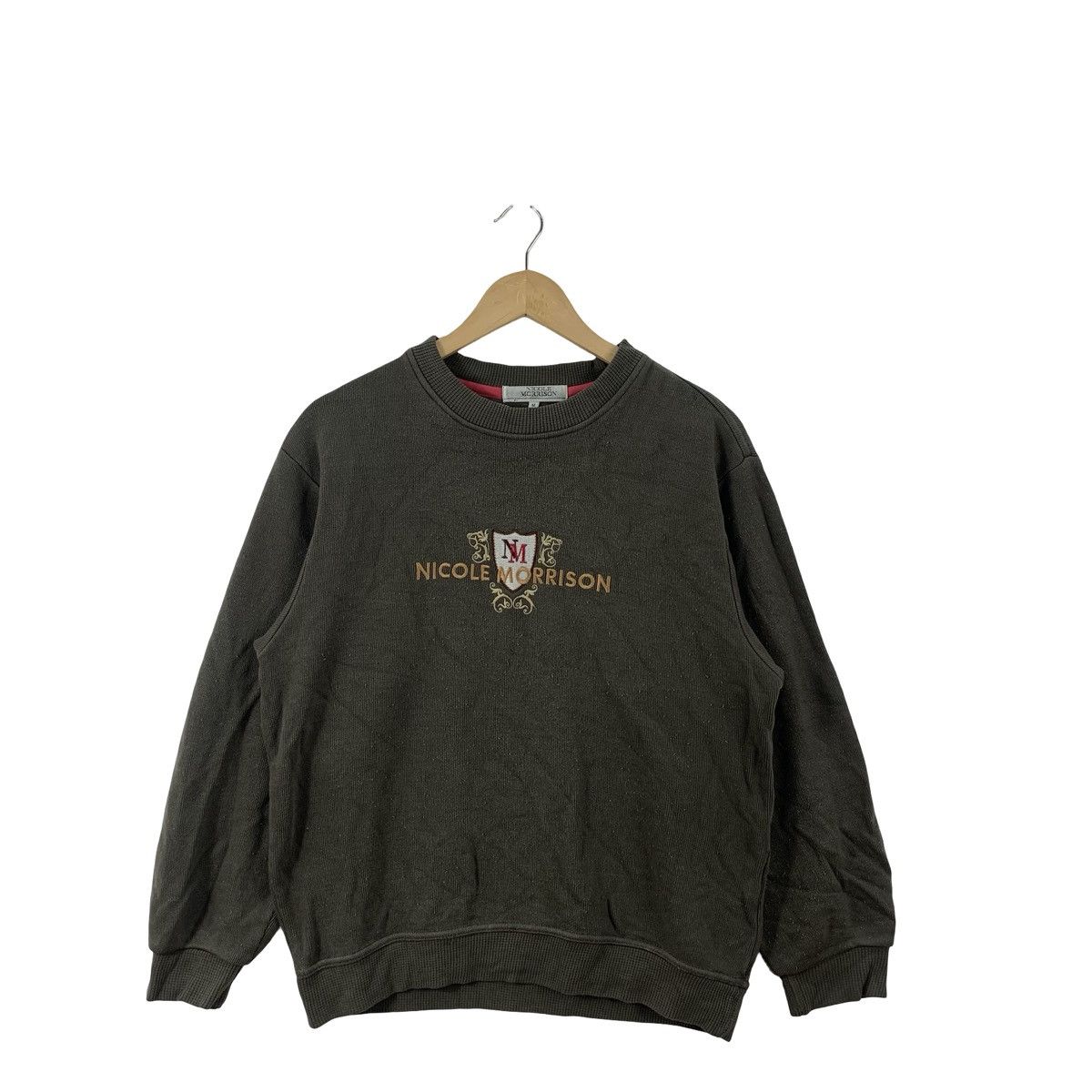 Other Nicole Morrison Embroidered Crest Crewneck Sweatshirt Olive Size M / US 6-8 / IT 42-44 - 3 Thumbnail