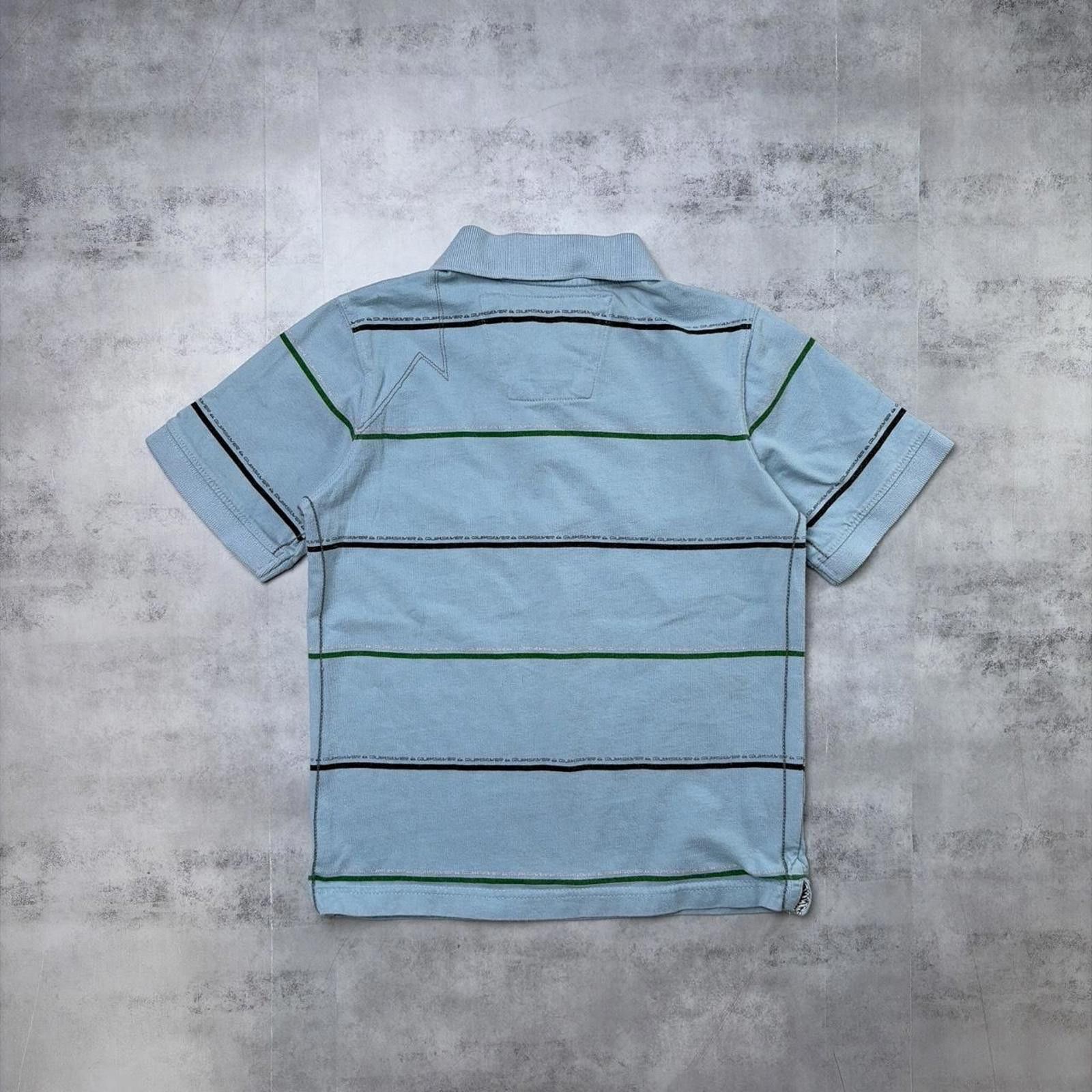 Quiksilver Y2K Light Blue Quilsilver Grunge Surf Polo Shirt Size XXS / US 00 / IT 34 - 7 Thumbnail