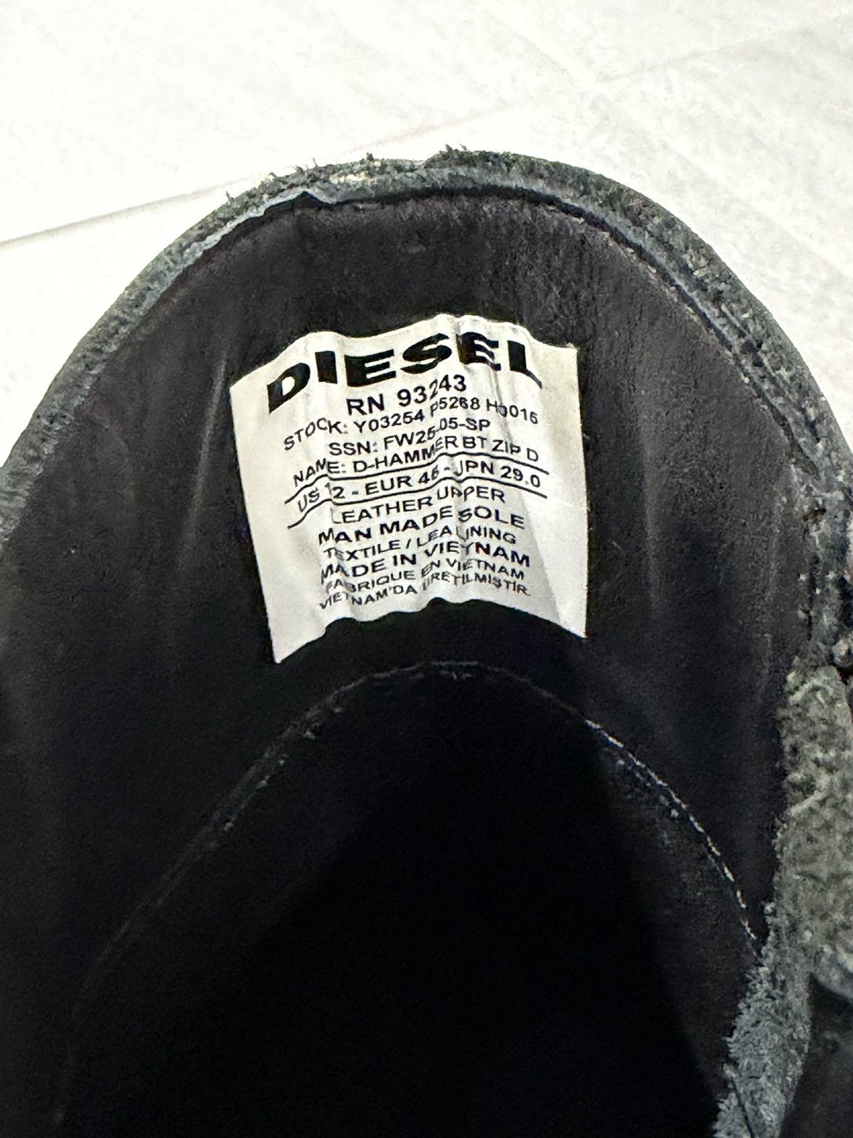 Diesel Diesel Black D Hammer Bt Zip D Boots Size US 11 / EU 44 - 5 Thumbnail
