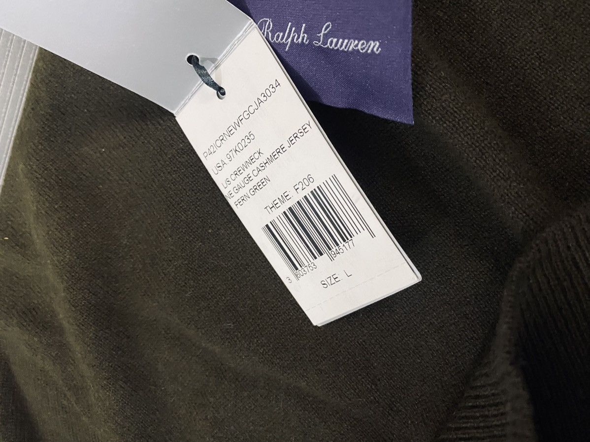 Ralph Lauren Purple Label RL Purple Label 🇮🇹 Fern Green cashmere jersey crewneck L NEW Size US L / EU 52-54 / 3 - 7 Thumbnail