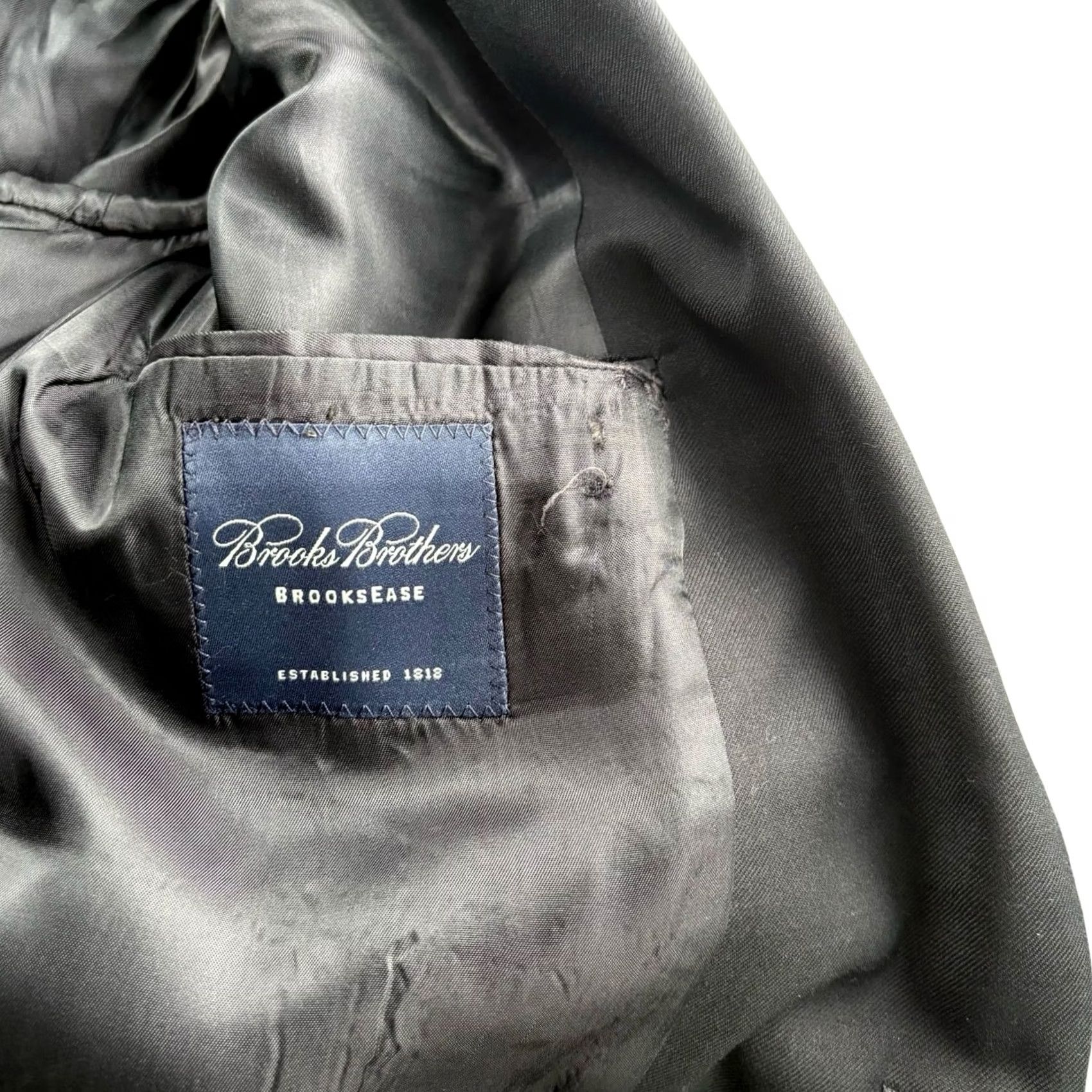 Brooks Brothers Brooks Brothers Men’s Blazer Jacket Black 43R Wool Two-Button Single-Breasted Notch Lapel Regular Fit Vintage: No - 2 Piece Set* Size 46R - 4 Thumbnail
