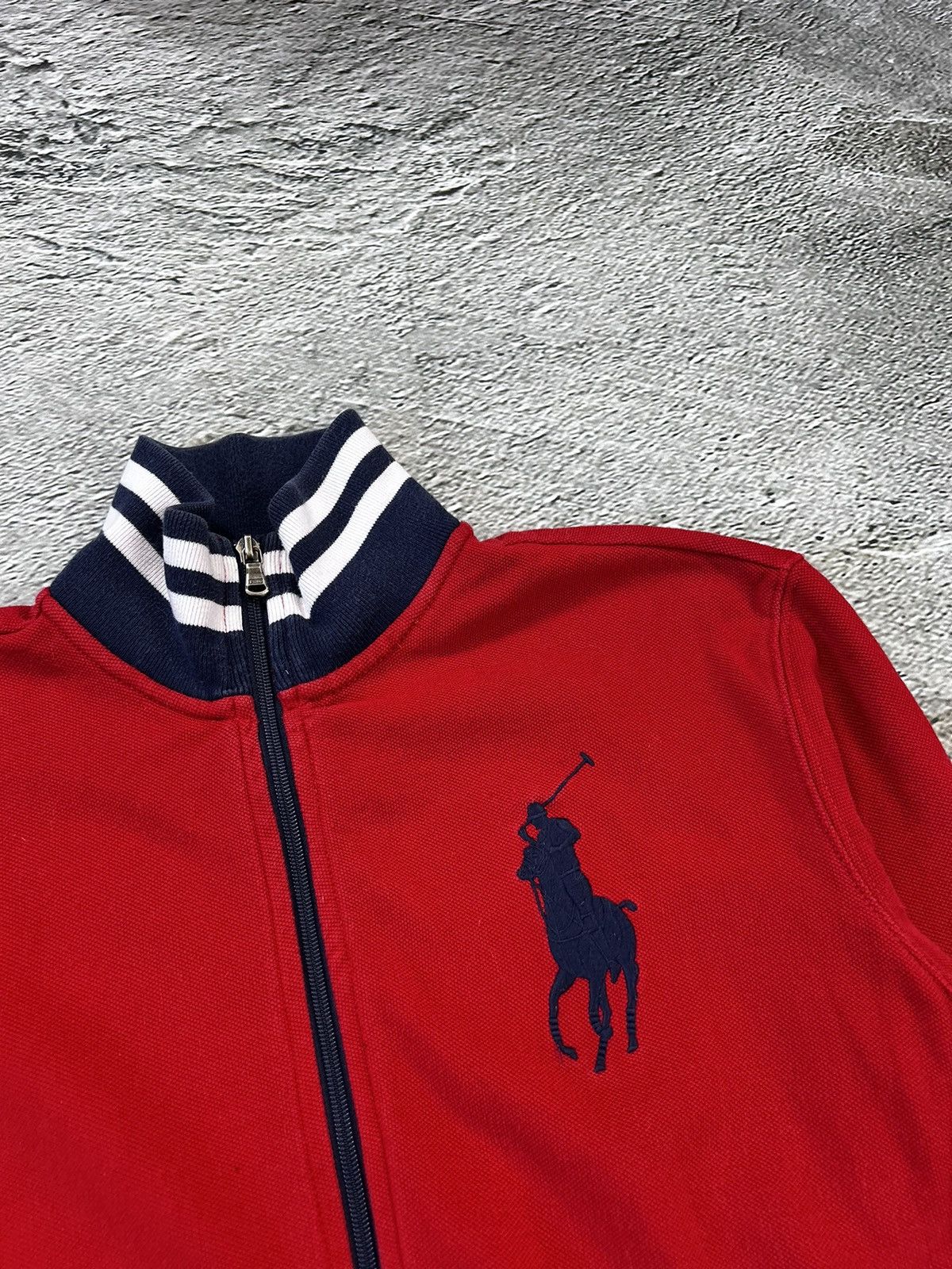 Polo Ralph Lauren × Ralph Lauren × Vintage Chief Keef Polo Ralph Lauren red zip sweatshirt big pony red Size US S / EU 44-46 / 1 - 2 Thumbnail