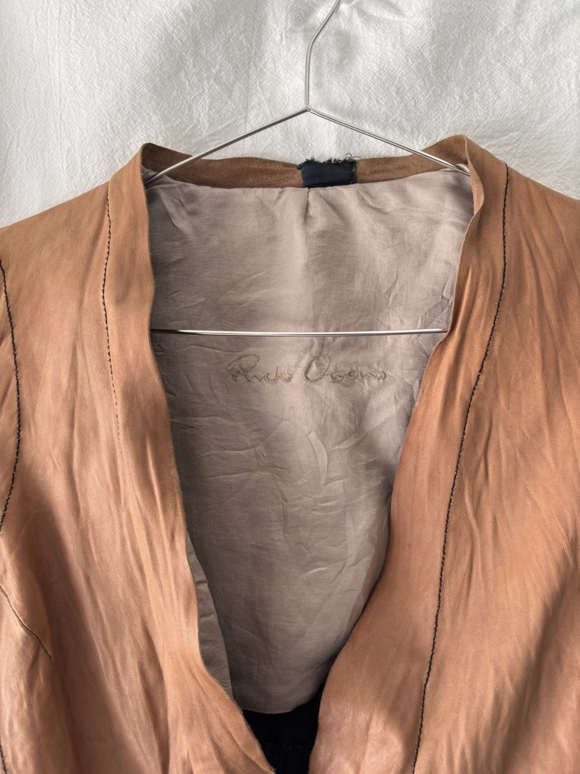 Rick Owens Rick Owens Dust leather Jacket 90s Size US XXS / EU 40 - 2 Thumbnail