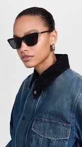Saint Laurent Paris Saint Laurent Women Sunglasses Black SL737 MICA THIN 001 NEW Size ONE SIZE - 7 Thumbnail