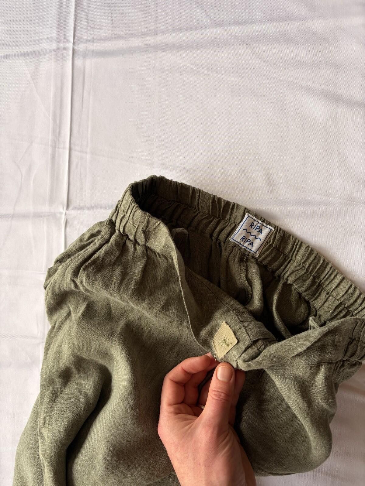 Other Ripa Ripa Green Linen Pants - Size M - Anacapri - Altered Size US 32 / EU 48 - 7 Thumbnail