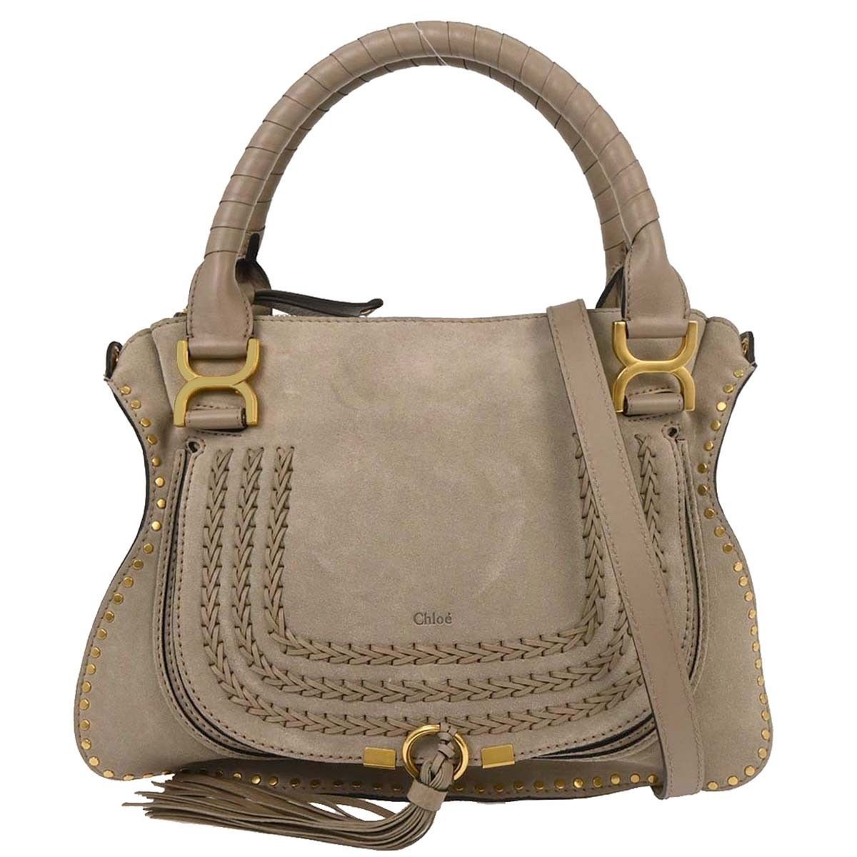 Chloe Chloe Marcie Satchel Suede Size ONE SIZE - 1 Thumbnail