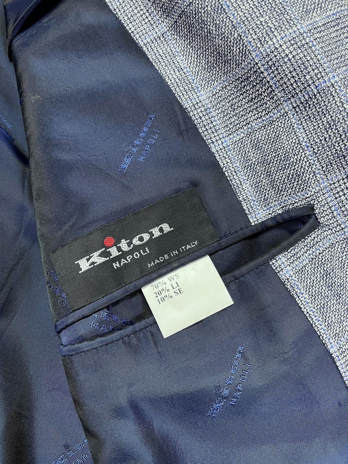 Kiton Kiton Napoli Cashmere Linen Silk Plaid Blazer Jacket 52 Size 52R - 9 Thumbnail