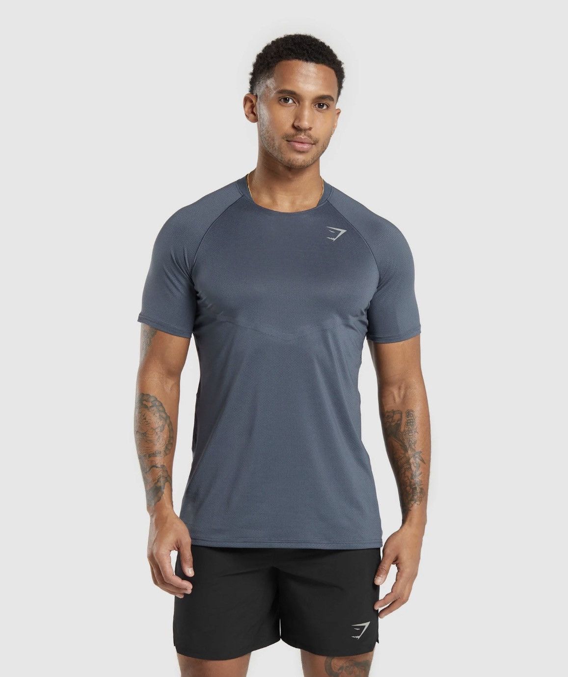 Gymshark New Gymshark Speed T-Shirt Titanium Blue Gym Athletic Wear Size US XL / EU 56 / 4 - 2 Thumbnail