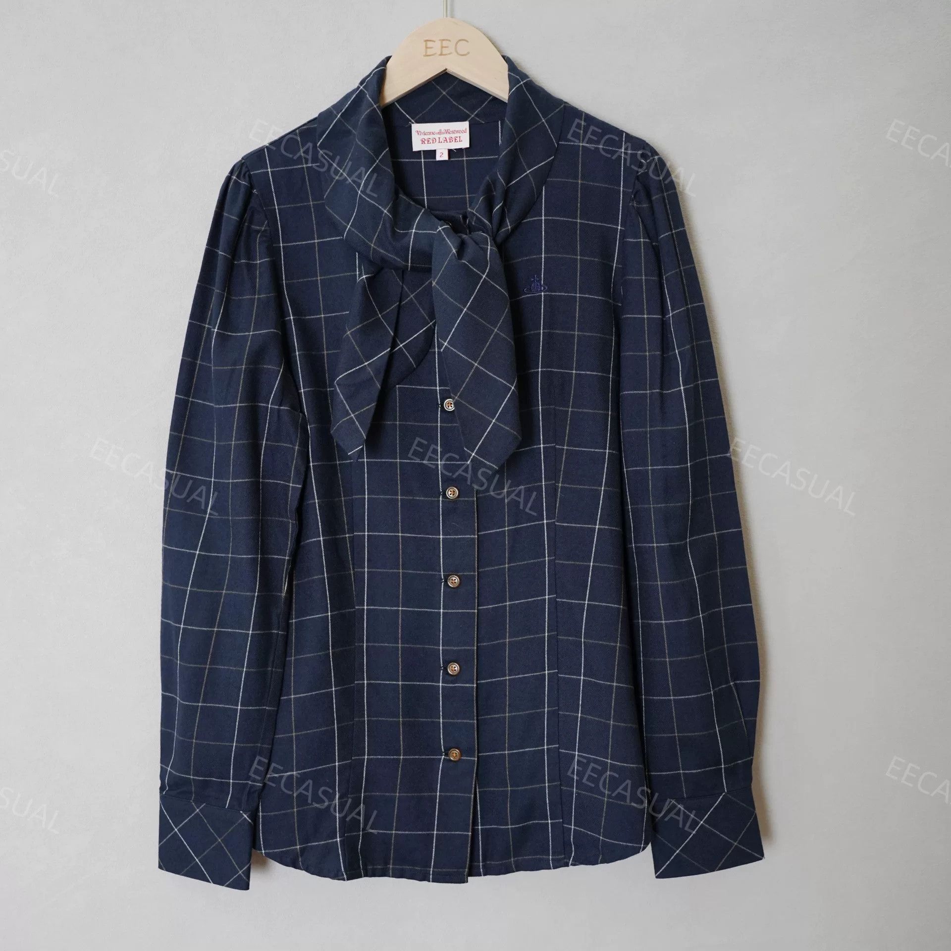Vivienne Westwood Vivienne Westwood Navy Checkered Shirt Size L / US 10 / IT 46 - 1 Thumbnail