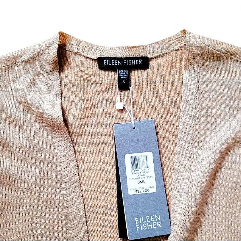 Eileen Fisher Eileen Fisher Gold/Beige Cardigan | Size S Size S / US 4 / IT 40 - 3 Thumbnail